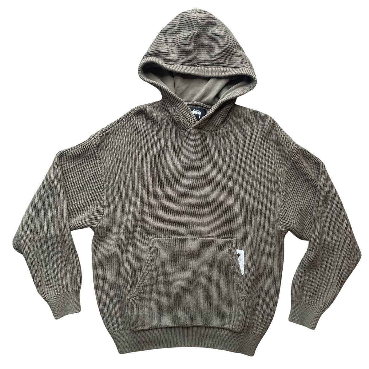 Stussy × Vintage Stussy Cotton Knit Hoodie RARE Size Medium Size US M / EU 48-50 / 2 - 1 Thumbnail
