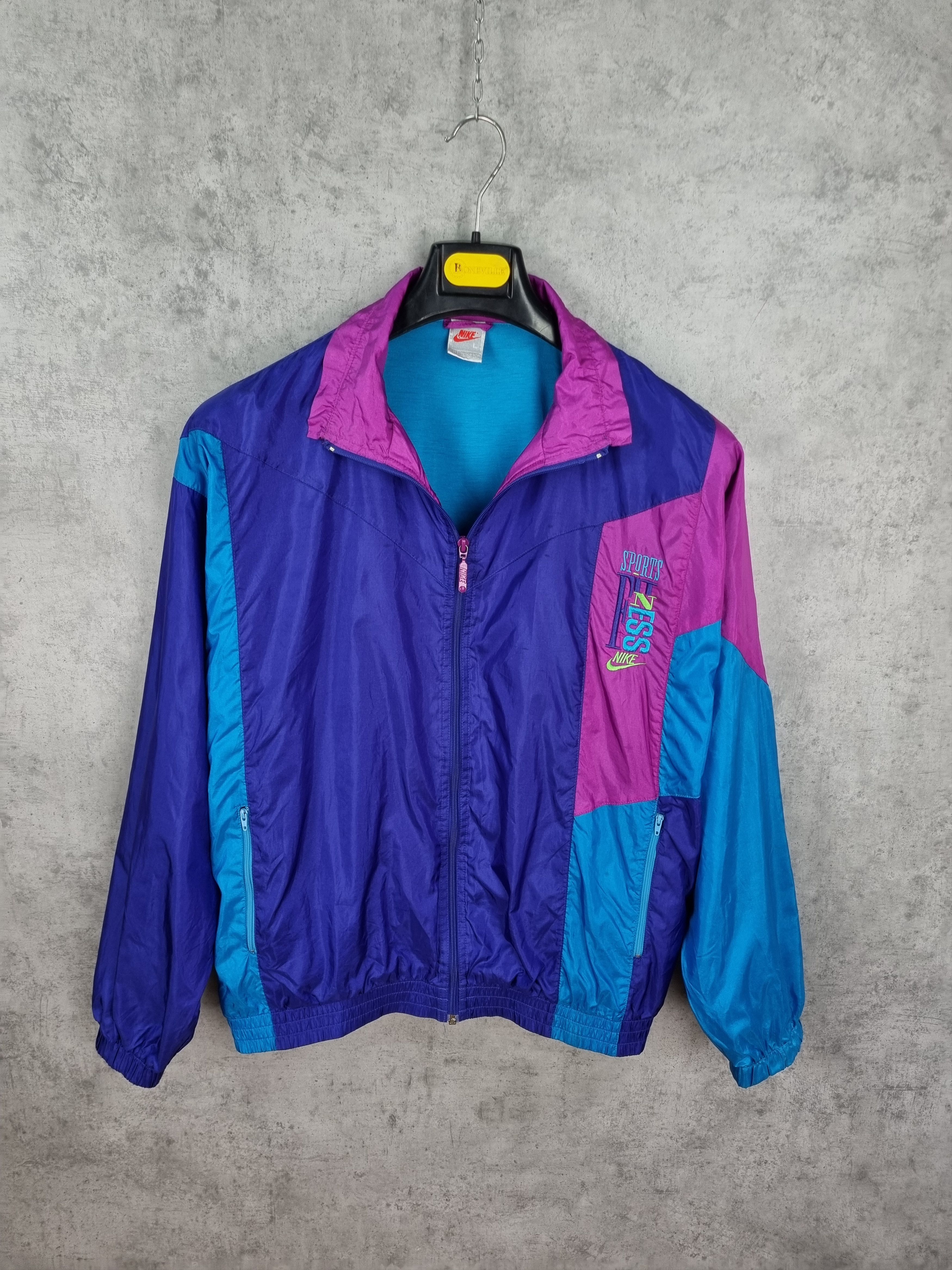 Nike × Vintage 90s Nike Vintage Nylon Attractive Track Top Size US L / EU 52-54 / 3 - 10 Thumbnail