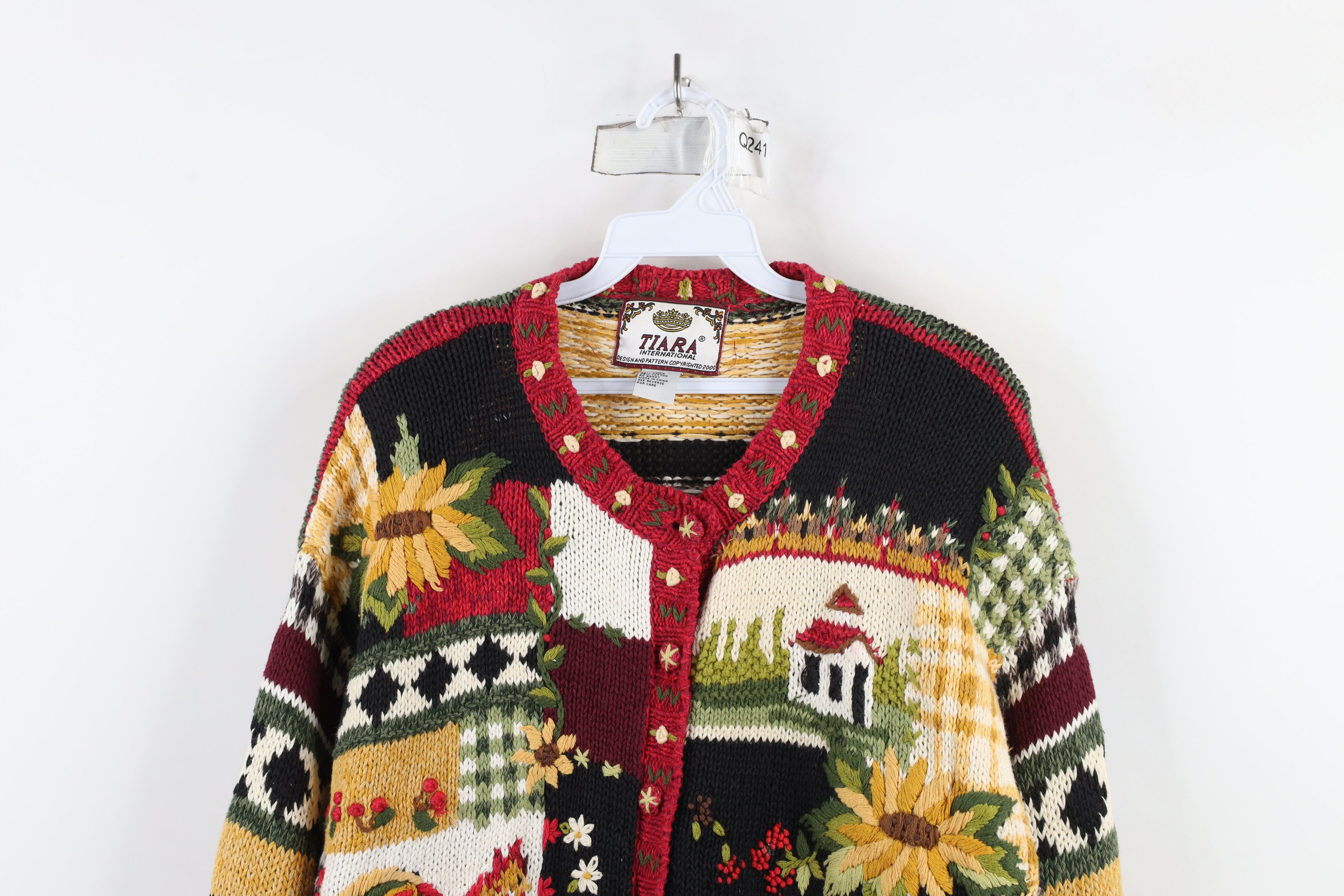 Vintage Vintage Y2K 2000 Country Flower Chicken Cardigan Sweater Size M / US 6-8 / IT 42-44 - 2 Thumbnail