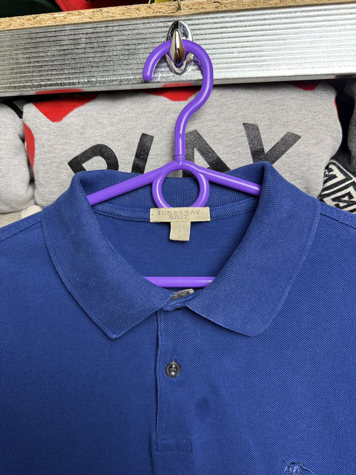 Burberry Vintage Burberry Brit Longsleeve Polo Rugby Shirt Size US L / EU 52-54 / 3 - 6 Thumbnail