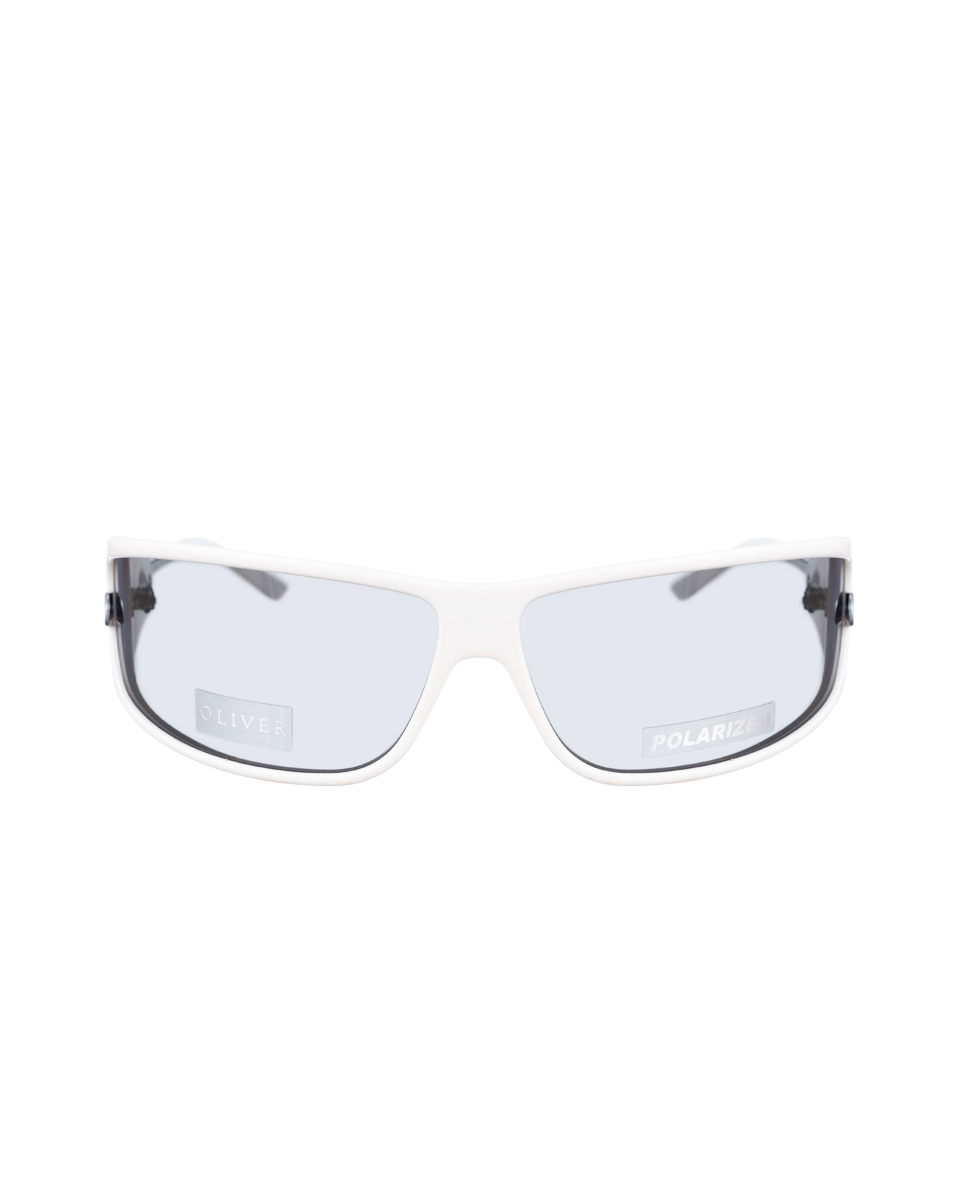 Valentino Oliver by Valentino 90s White Plastic Wraparound Sunglasses Size ONE SIZE - 2 Thumbnail