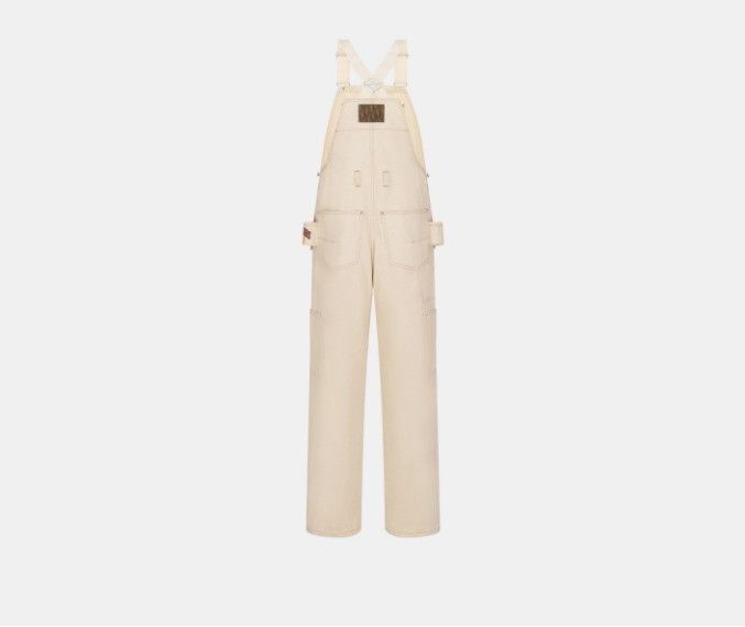 Dior o1w1db11124 Tears Carpenter Jumpsuit in Beige Size US 32 / EU 48 - 2 Thumbnail