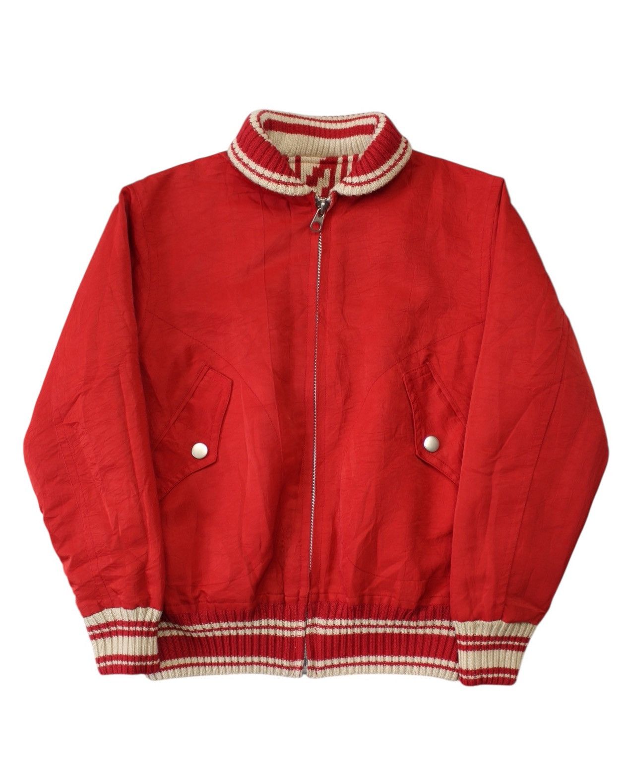 Hysteric Glamour 2000S NICOLE CLUB REVERSIBLE ZIP-UP SOLID RED KNIT JACKET Size US L / EU 52-54 / 3 - 3 Thumbnail