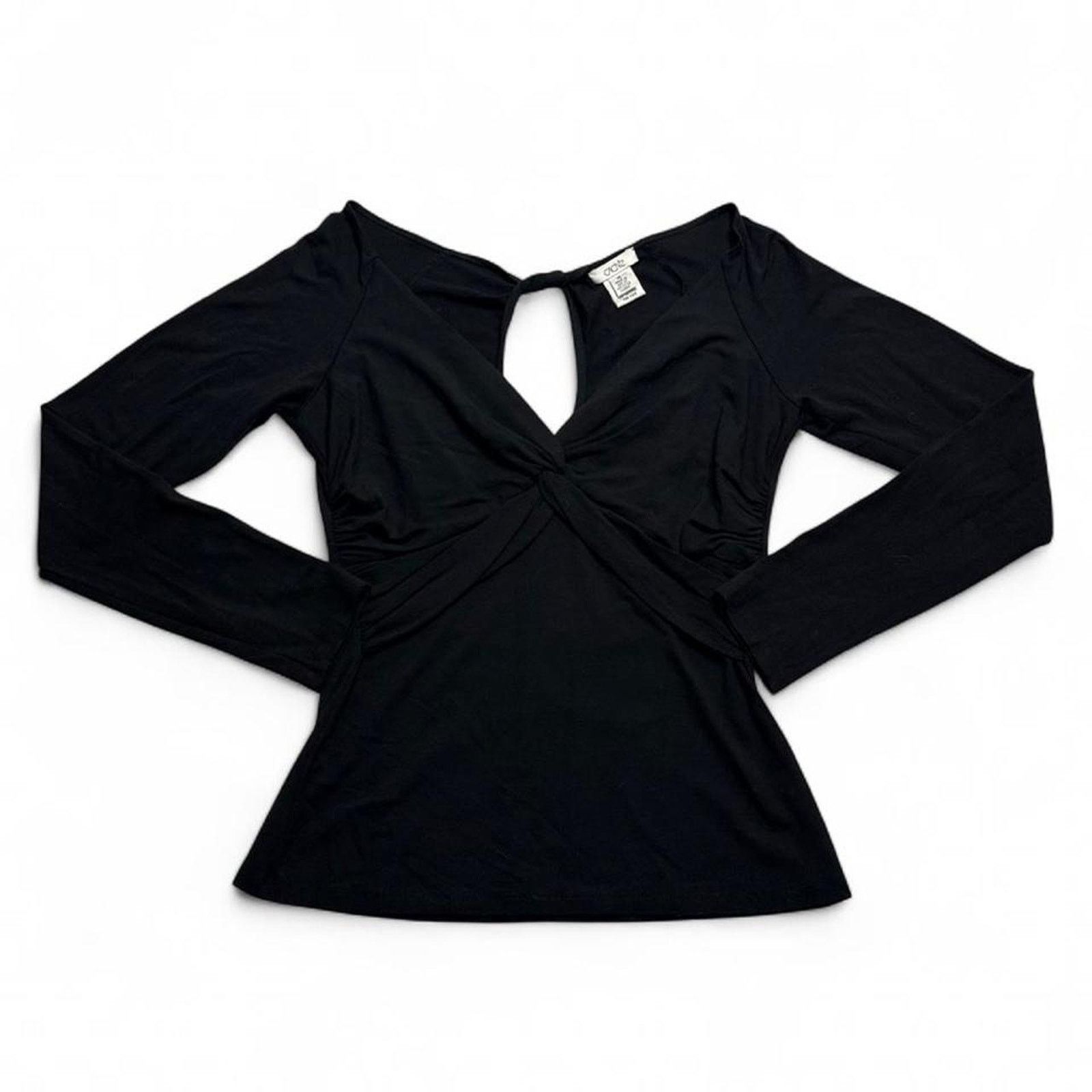 Other Cache black long sleeve top twist front open back. Size M Size M / US 6-8 / IT 42-44 - 5 Thumbnail