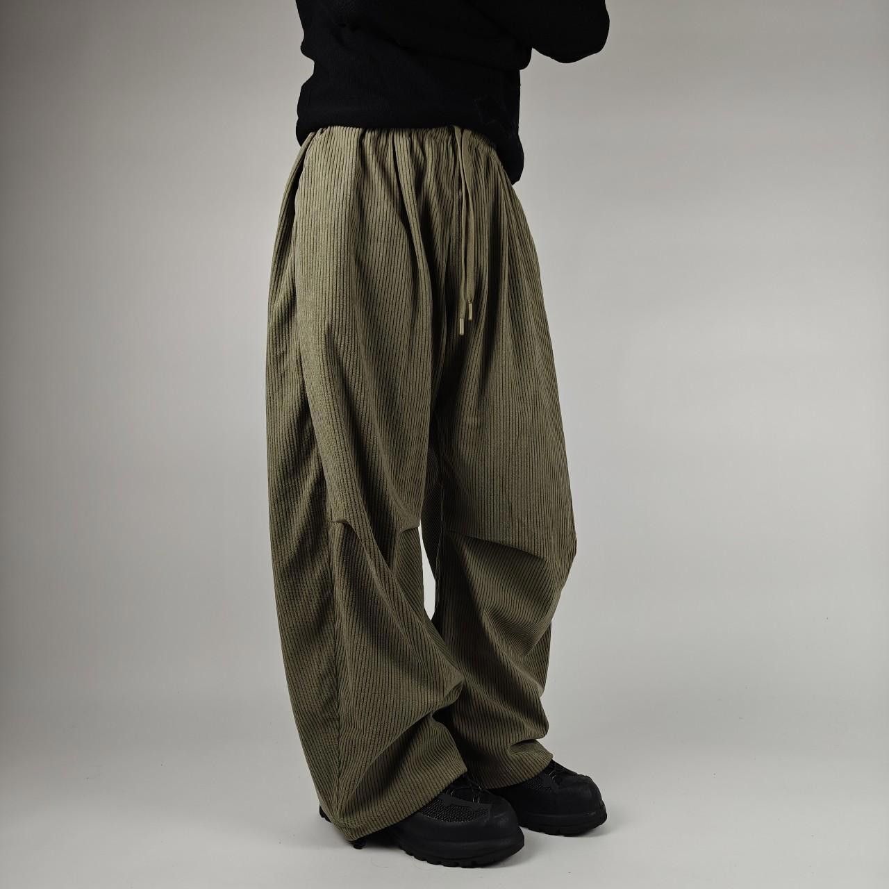 Other Japanese Muted Green Pleated Baggy Pants Size US 32 / EU 48 - 6 Thumbnail