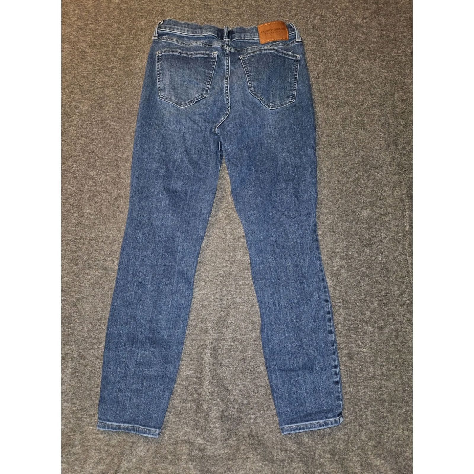 Lucky Brand Lucky Brand Bridgette Skinny Jeans Women 8 Mid Blue Denim Stretch Pockets 90s Preppy City Logo N/A Size ONE SIZE - 7 Thumbnail