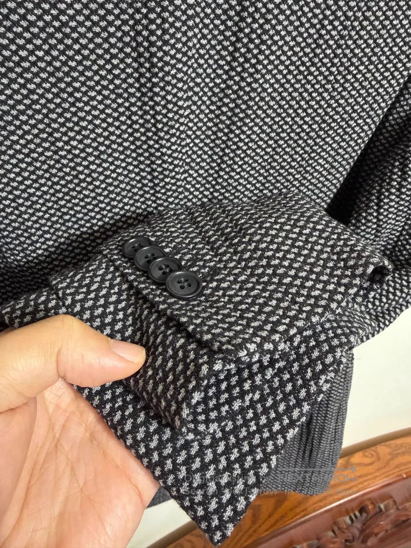 Giorgio Armani Gray Patterned Single-Breasted Blazer. Size US M / EU 48-50 / 2 - 5 Thumbnail