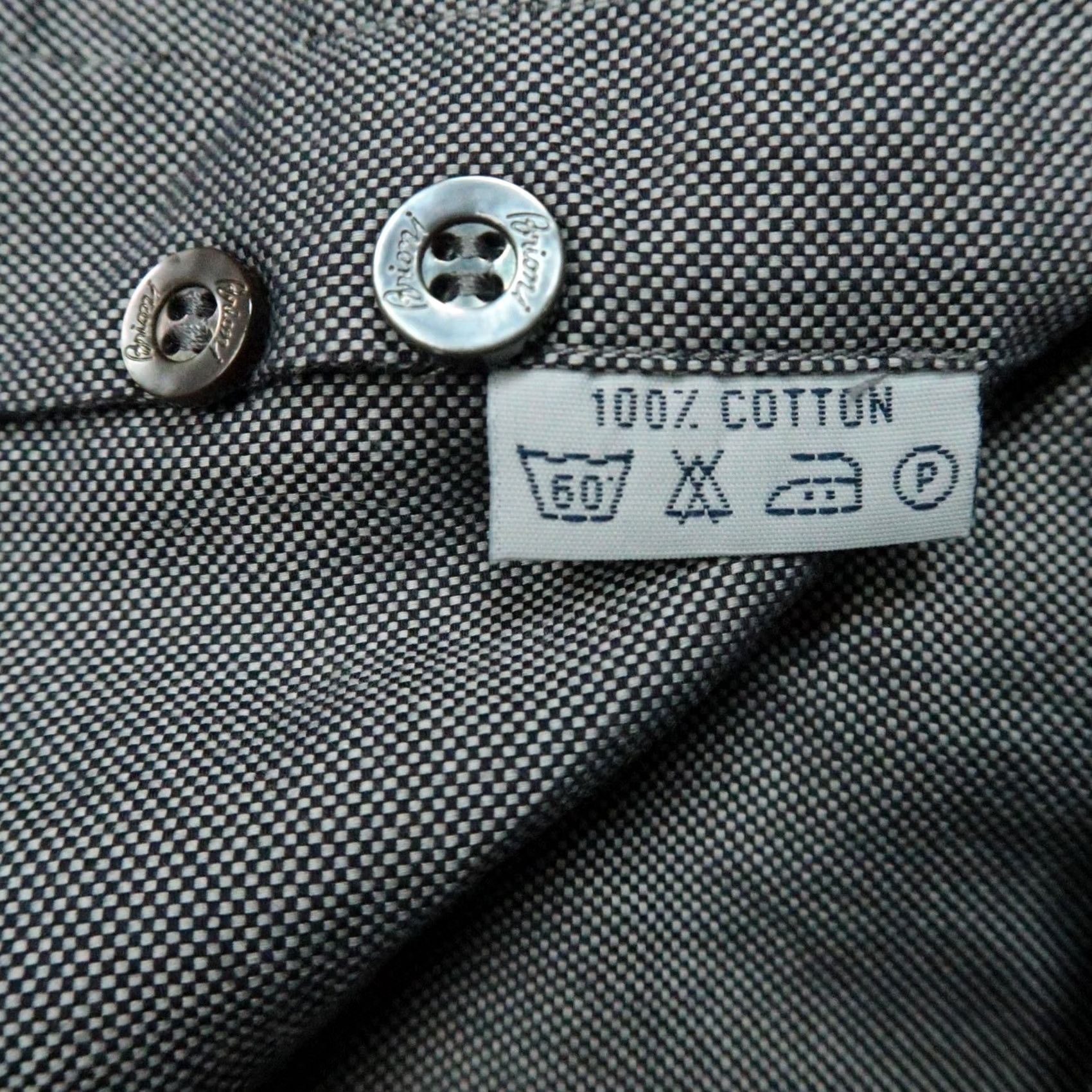 Brioni VINTAGE Brioni Shirt Mens 2XL Gray Long Sleeve Button-Up Italy Oxford Size US XXL / EU 58 / 5 - 7 Thumbnail