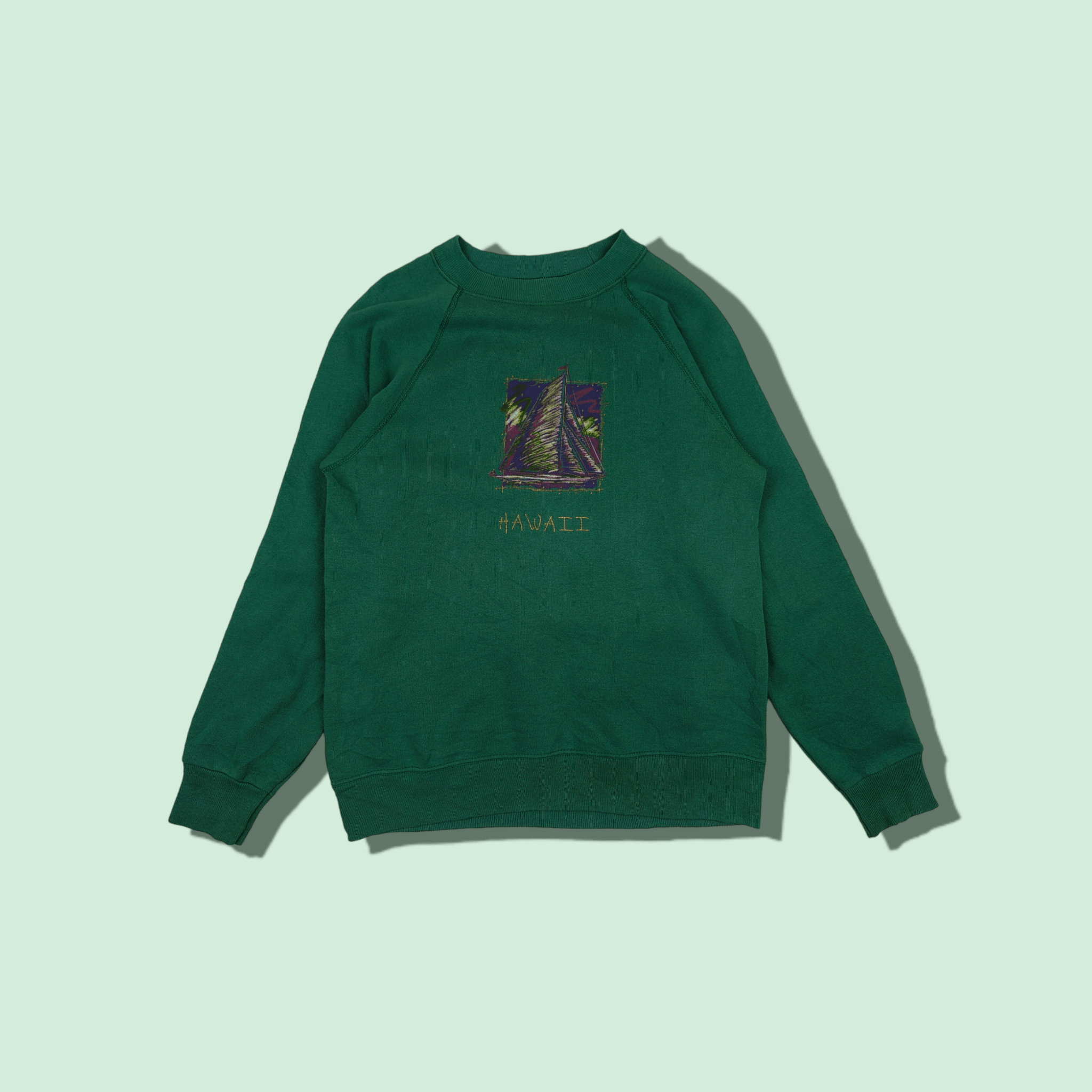 Hanes Vintage HANES Hawaii Made In USA Jumper Sweatshirt Size S / US 4 / IT 40 - 1 Thumbnail