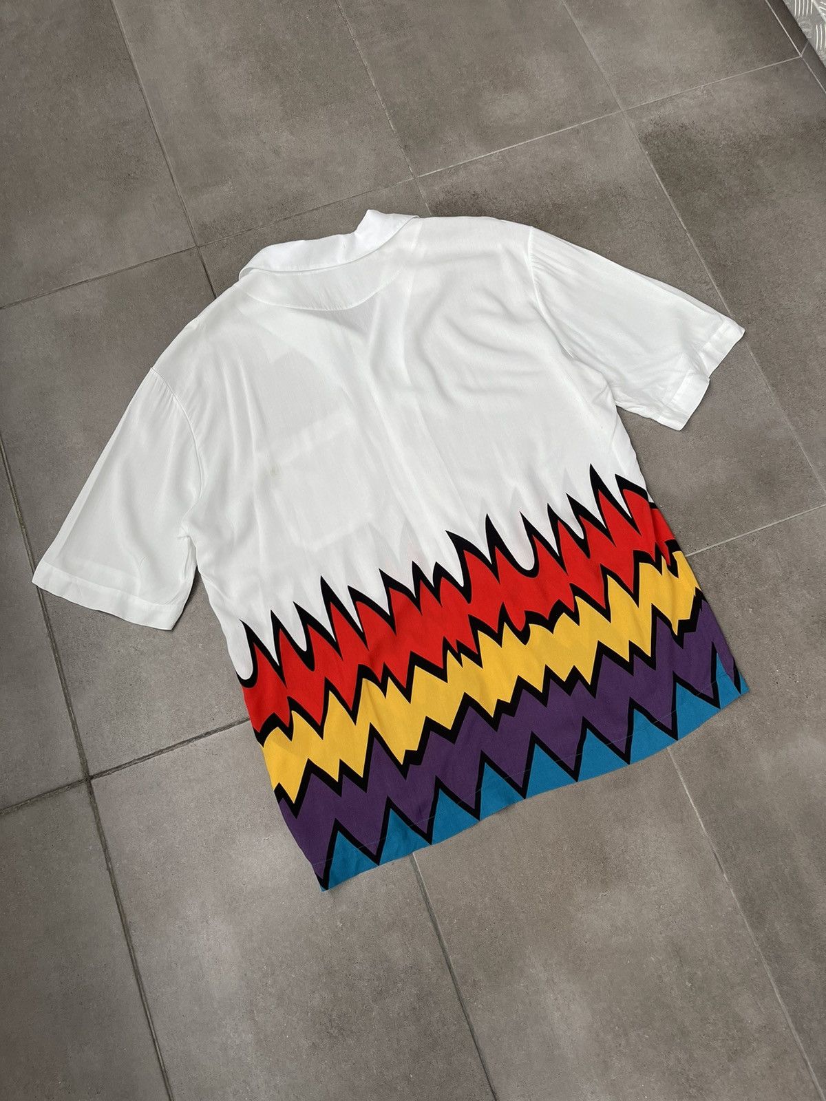 Missoni !DS! FW21 Missoni Bowling Zigzag White Shirt Size US L / EU 52-54 / 3 - 11 Thumbnail