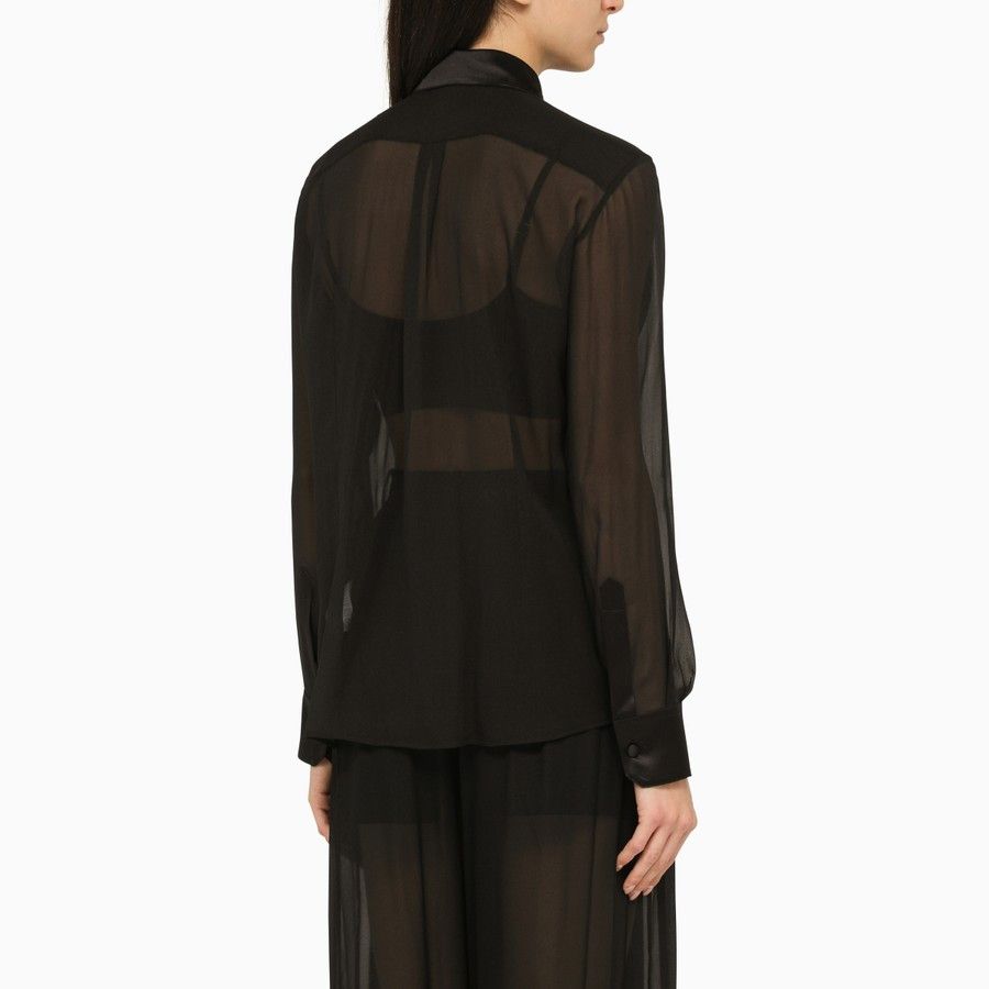 Dolce & Gabbana o1d2blof0824 Transparent Shirt in Black Size S / US 4 / IT 40 - 3 Thumbnail