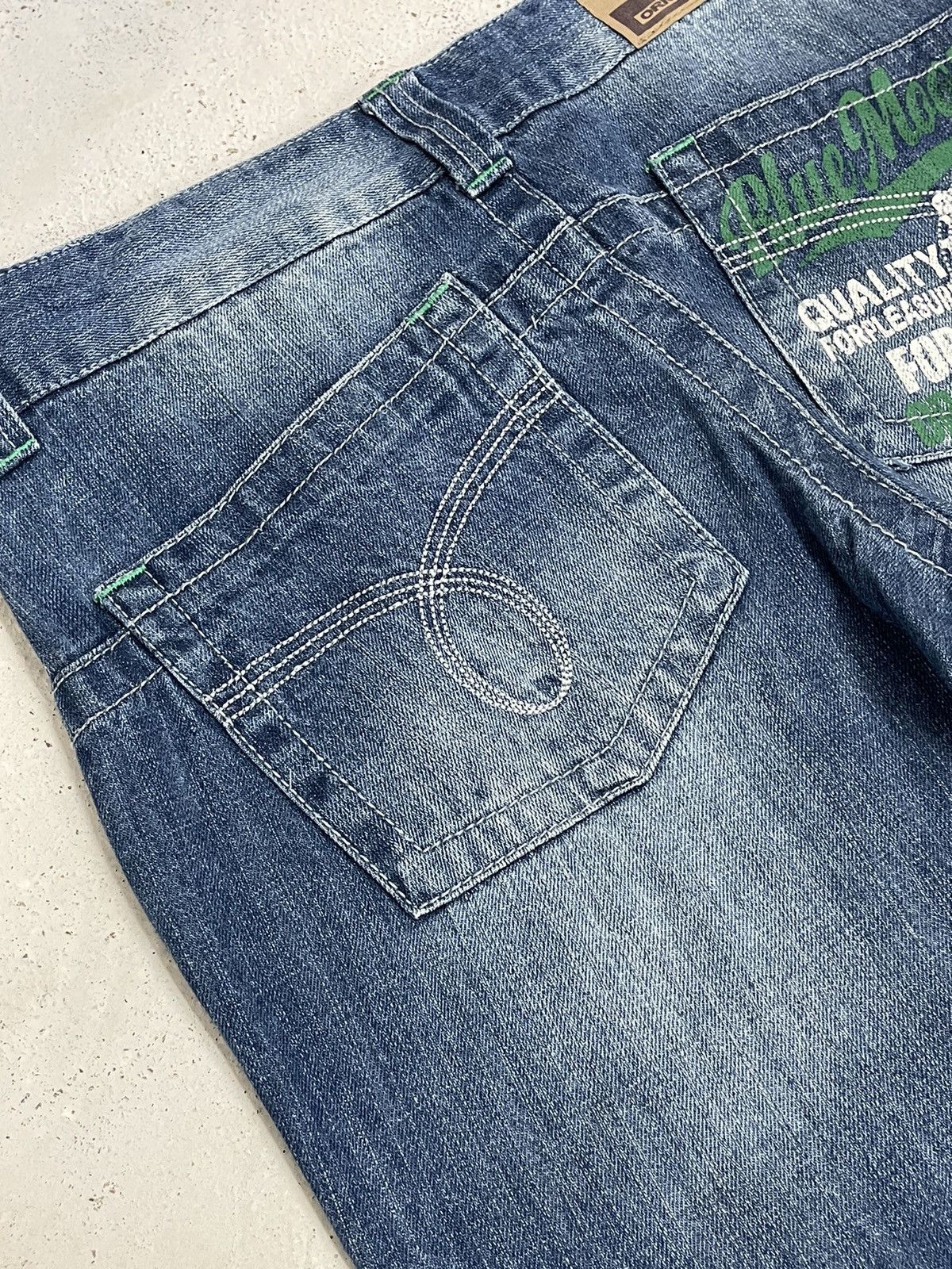 Blue Blue Japan Blue Moon Blue Wide Surf Y2K Style Back Pocket Printed Size US 30 / EU 46 - 16 Thumbnail