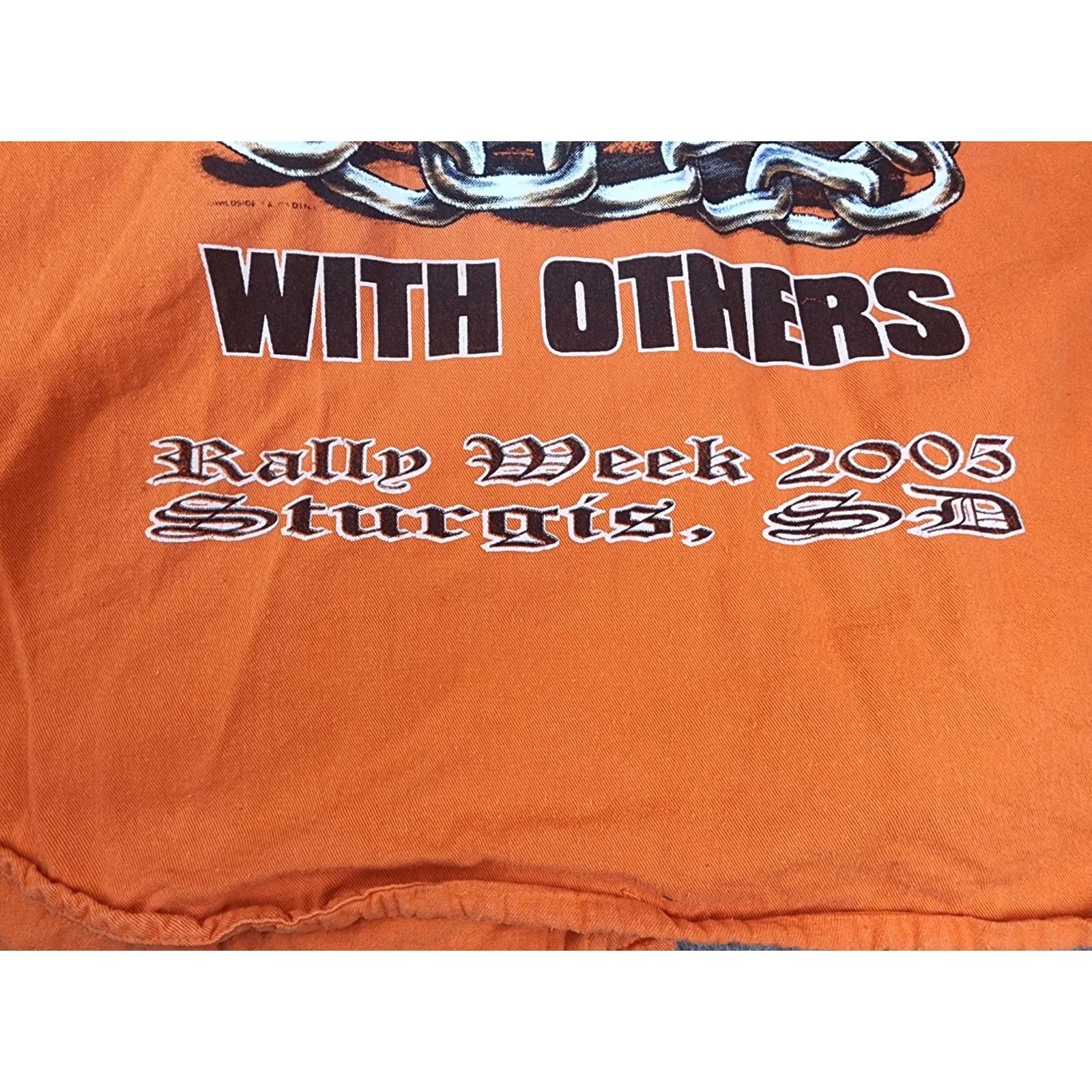 Vintage VINTAGE Biker Design Orange Sleeveless Motorcycle Vest XL Men Size US XL / EU 56 / 4 - 5 Thumbnail