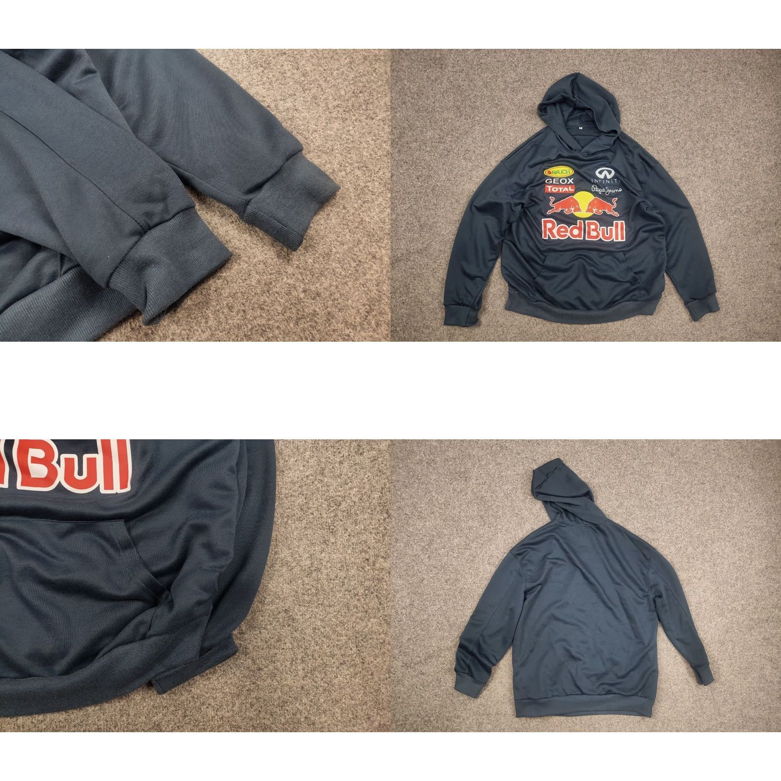 Logo 7 Vintage Racing Red Bull All Logo Blue Hoodie Mens M Blue 90s Sports USA Logo Pouch Pocket Hoodie Size US M / EU 48-50 / 2 - 8 Thumbnail