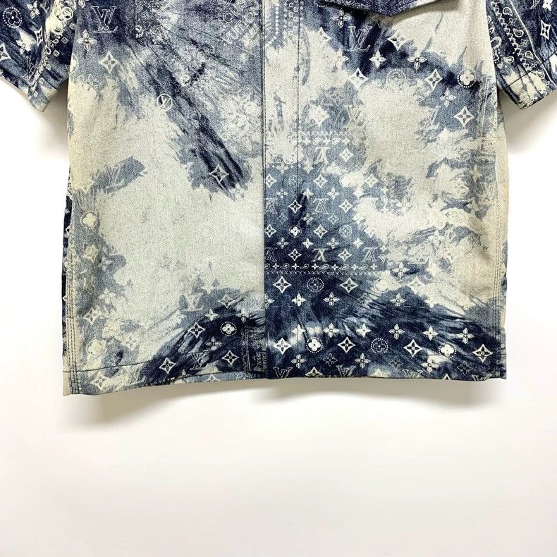 Louis Vuitton Louis Vuitton Cashew flower tie-dyed denim short-sleeved s Size US XS / EU 42 / 0 - 4 Thumbnail