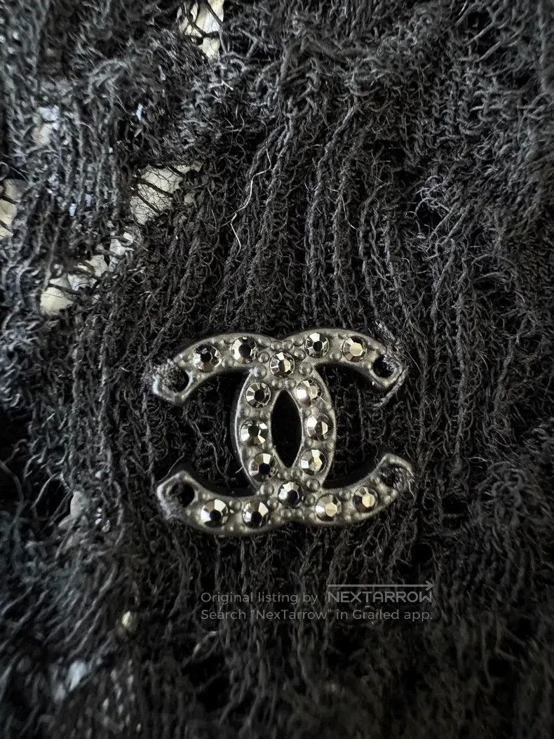 Chanel Chanel 22b black lace pearl knitted vest Size XXS / US 00 / IT 34 - 5 Thumbnail