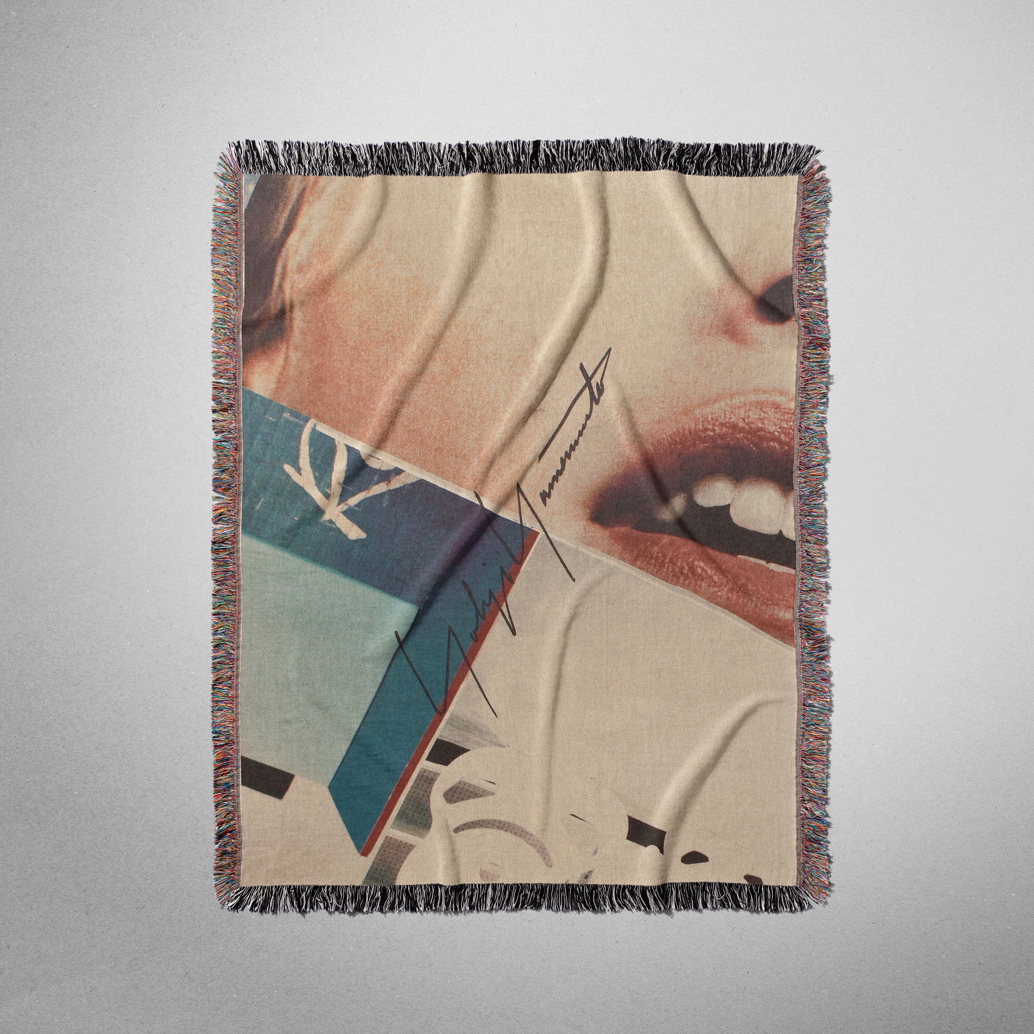 Yohji Yamamoto Yohji Yamamoto Blanket Woven Jacquard Art Fashion Gift Logo Size ONE SIZE - 2 Thumbnail
