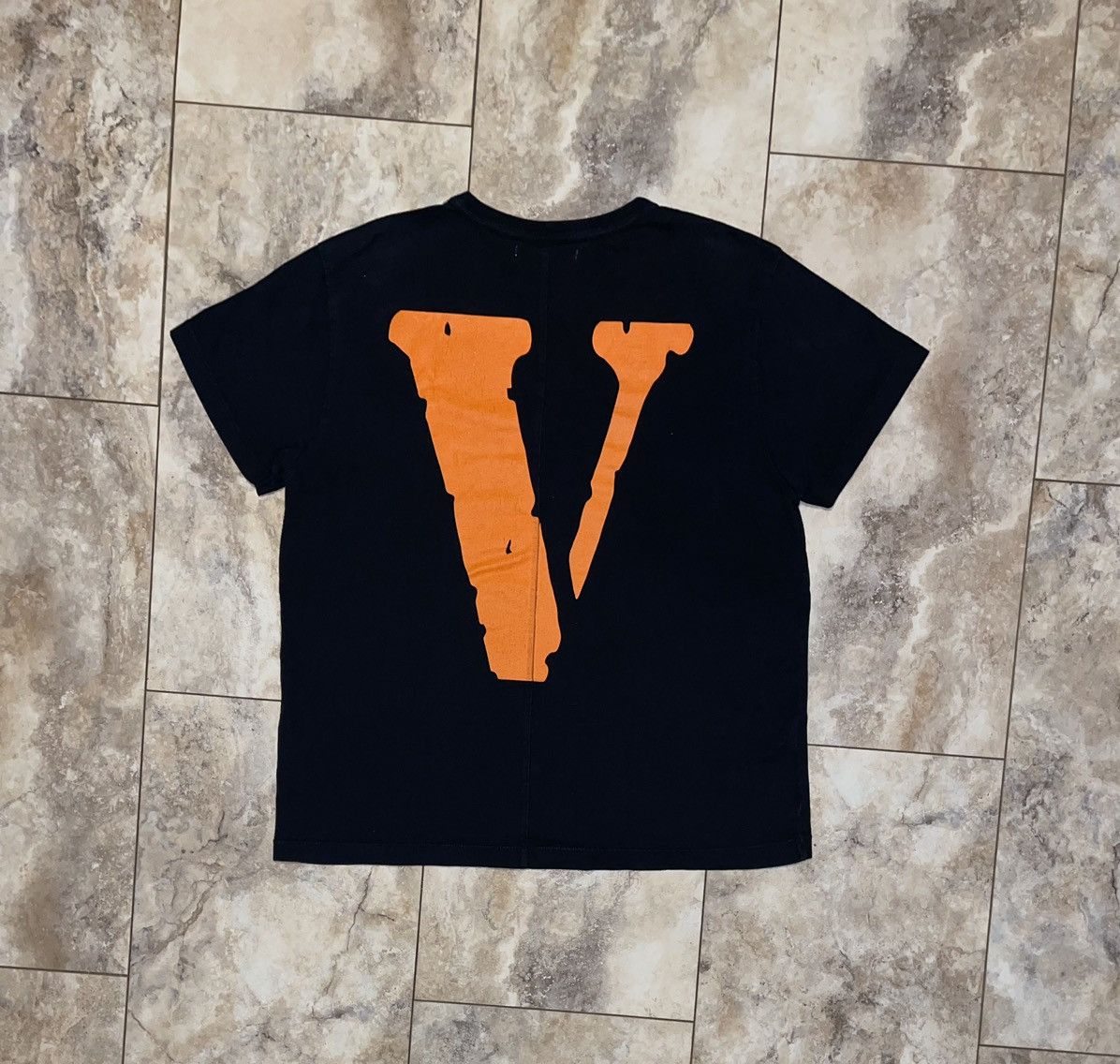 Off White Vlone Off White X Vlone Tee Black Orange Size Small Grailed