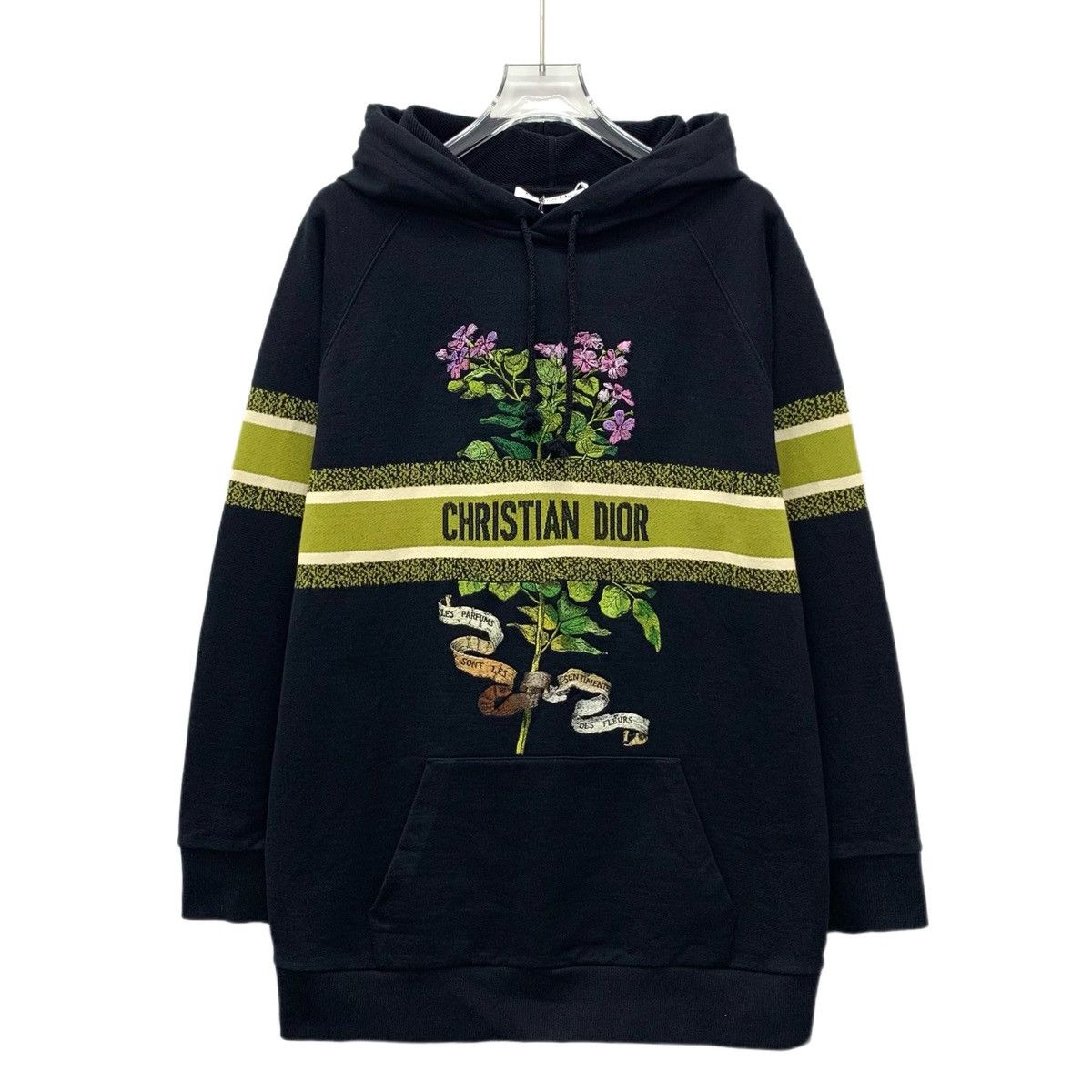 Dior Dior Black Floral Printed Hooded Sweatshirt K26WX Size XS / US 0-2 / IT 36-38 - 1 Thumbnail