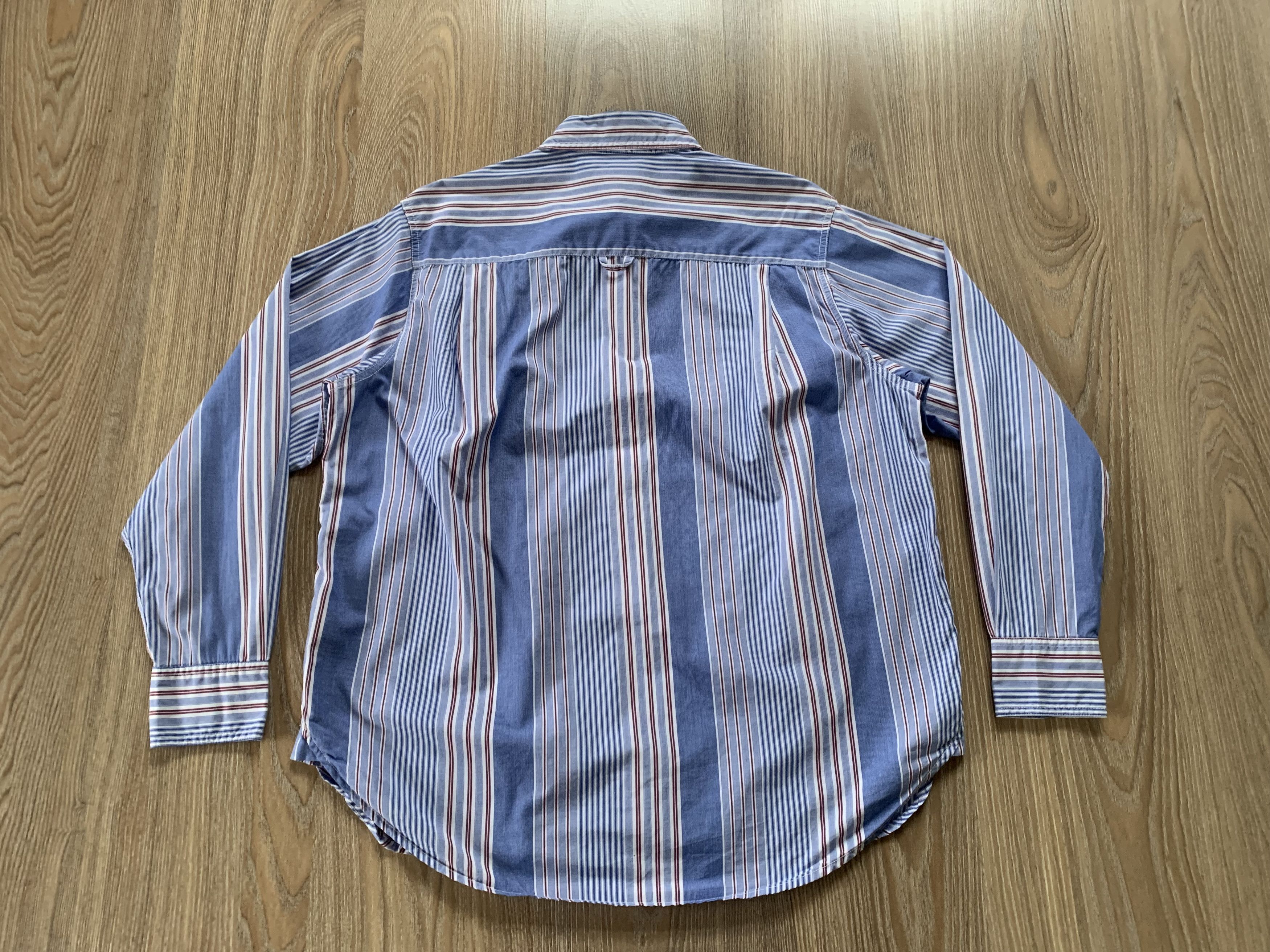Japanese Brand PSO Striped Pocket Long Sleeve Button Up Shirt Size US S / EU 44-46 / 1 - 3 Thumbnail
