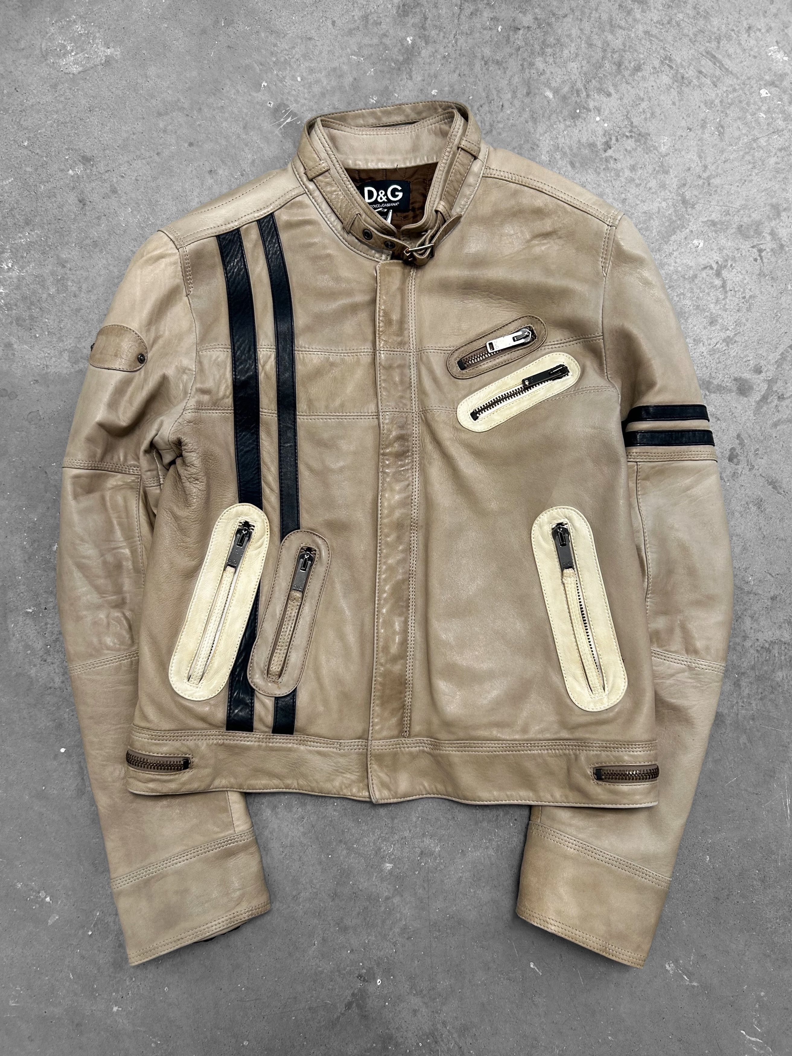 Dolce & Gabbana Dolce & Gabbana 2003 Racing Leather Jacket | Grailed