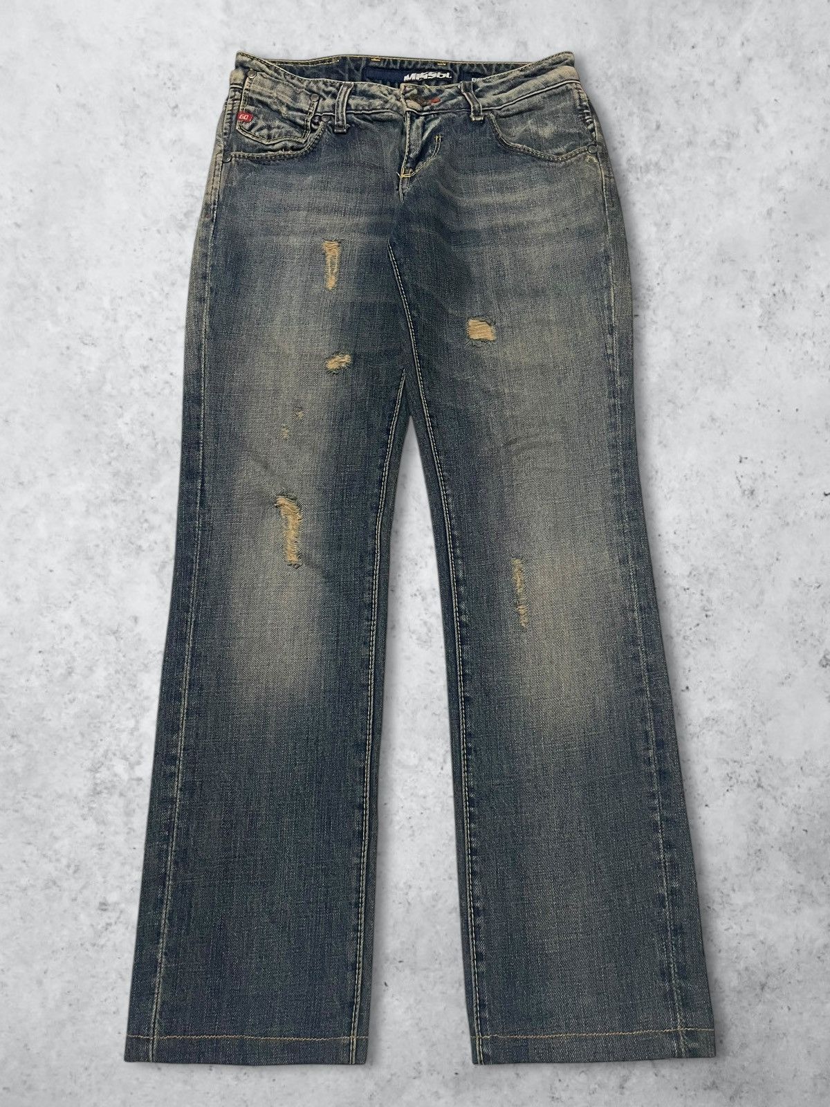 Miss Sixty Vintage Miss Sixty Sand Wash Ripped Italian Designer Jeans Size 28" / US 6 / IT 42 - 1 Thumbnail