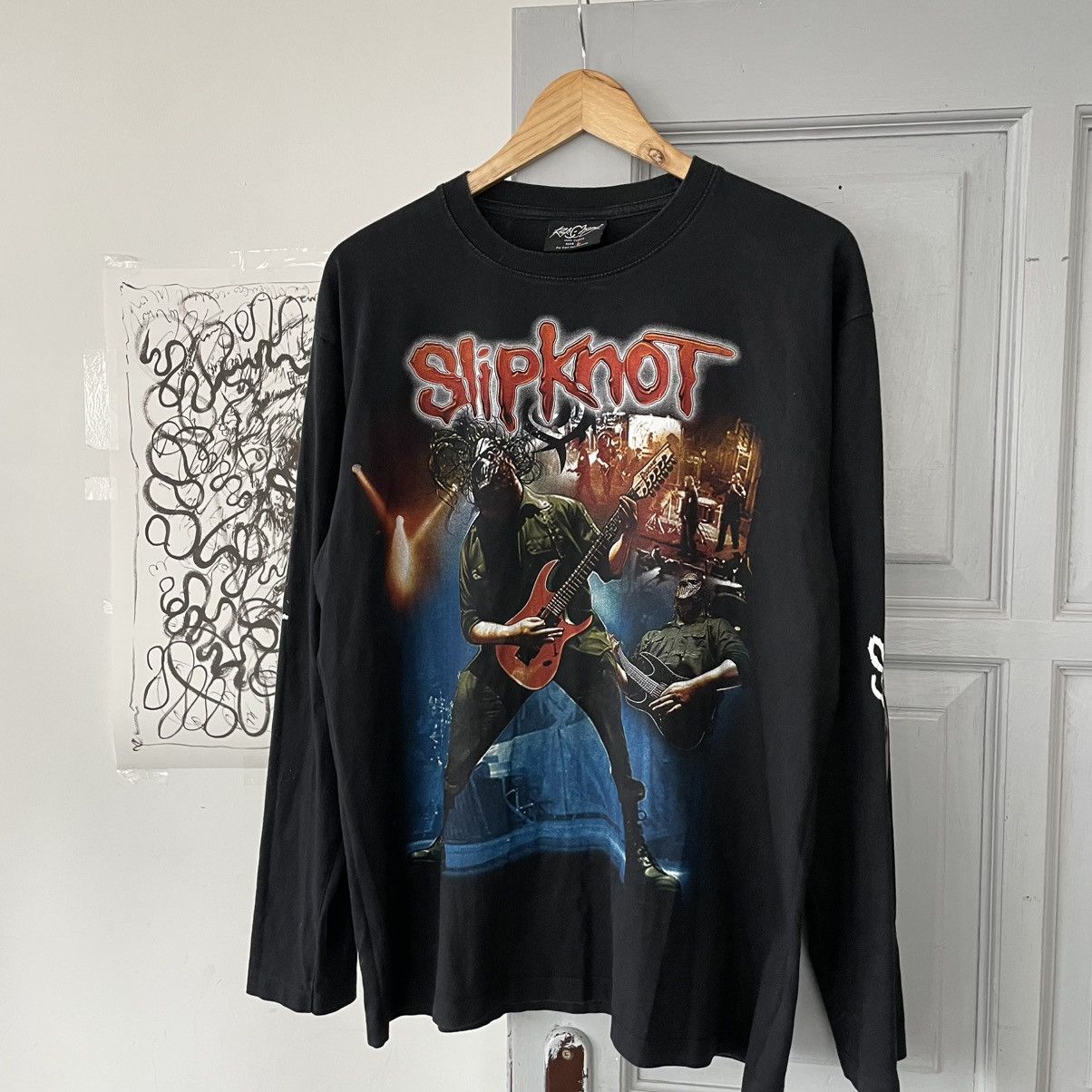 Band Tees × Vintage Vintage 00’s Slipknot Nu Metal Longsleeve T-shirt Y2k Size US L / EU 52-54 / 3 - 4 Thumbnail