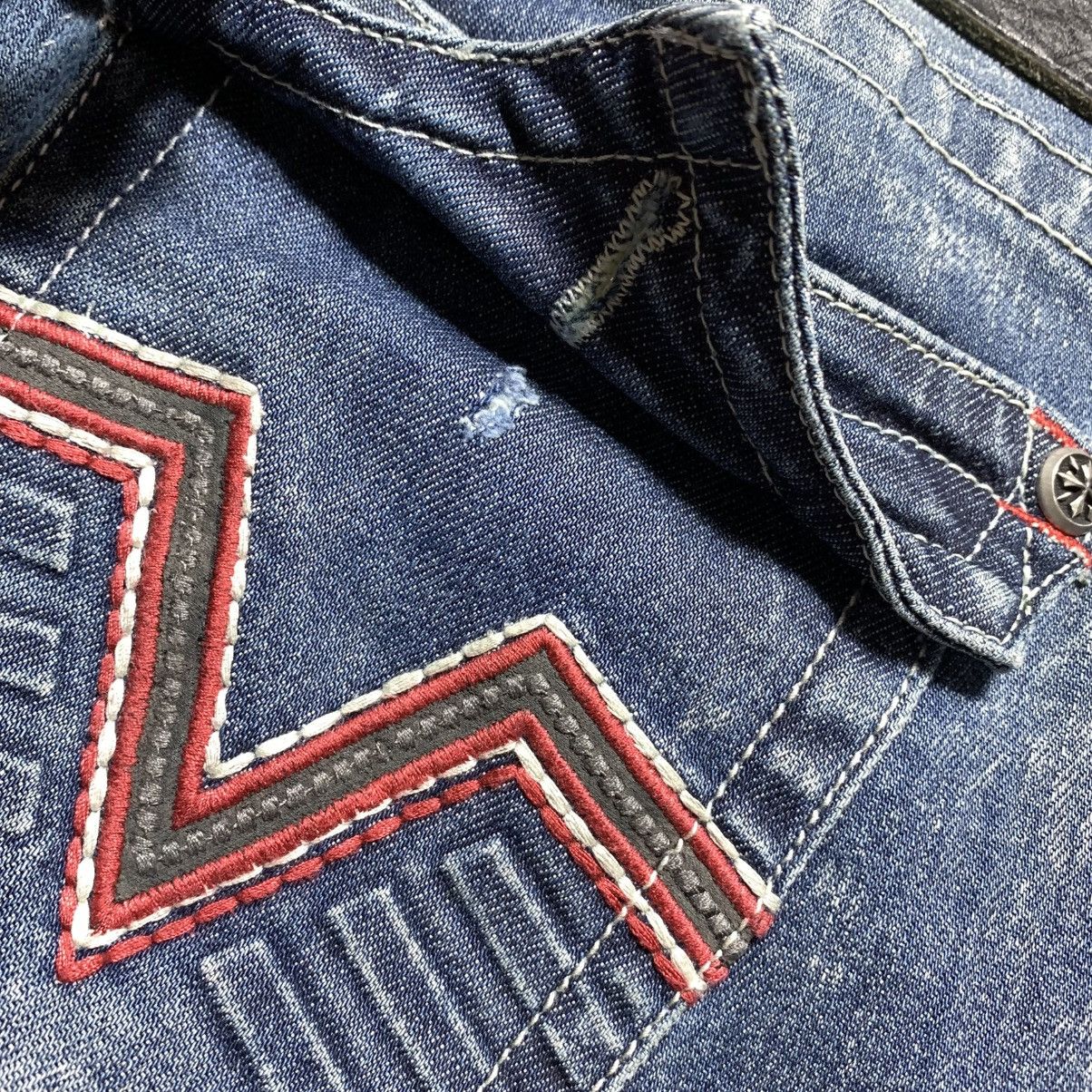 Affliction Y2k Affliction Distressed Flare Patch Punk Lgb V-keii Style Size US 29 - 14 Thumbnail