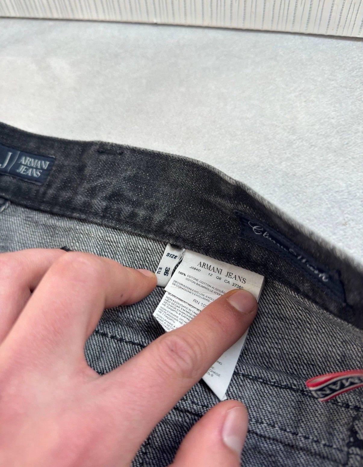 Armani Armani Jeans Vintage Metal Logo Y2K Jeans Gray Pants Men’s Size US 36 / EU 52 - 8 Thumbnail