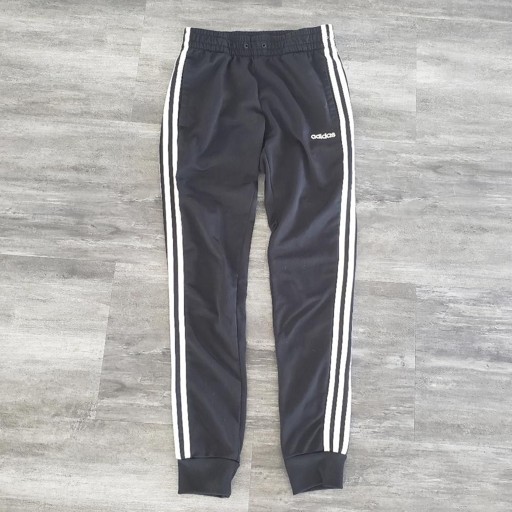 Adidas Black White Striped Adidas Track Pant Size 26" / US 2 / IT 38 - 1 Thumbnail