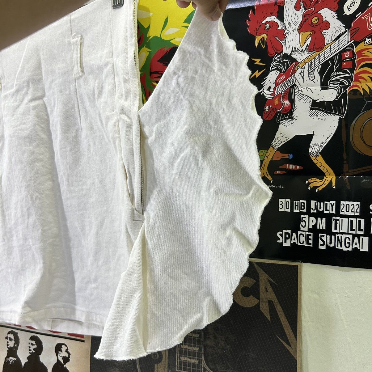 Facetasm Vintage Facetasm White Skirt Size 27" / US 4 / IT 40 - 2 Thumbnail