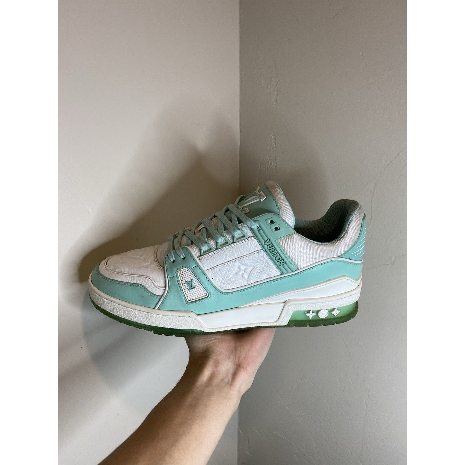 Louis Vuitton Louis Vuitton Trainer Sneakers “Green White” | Size 8.5-9 US Size US 8.5 / EU 41-42 - 9 Thumbnail