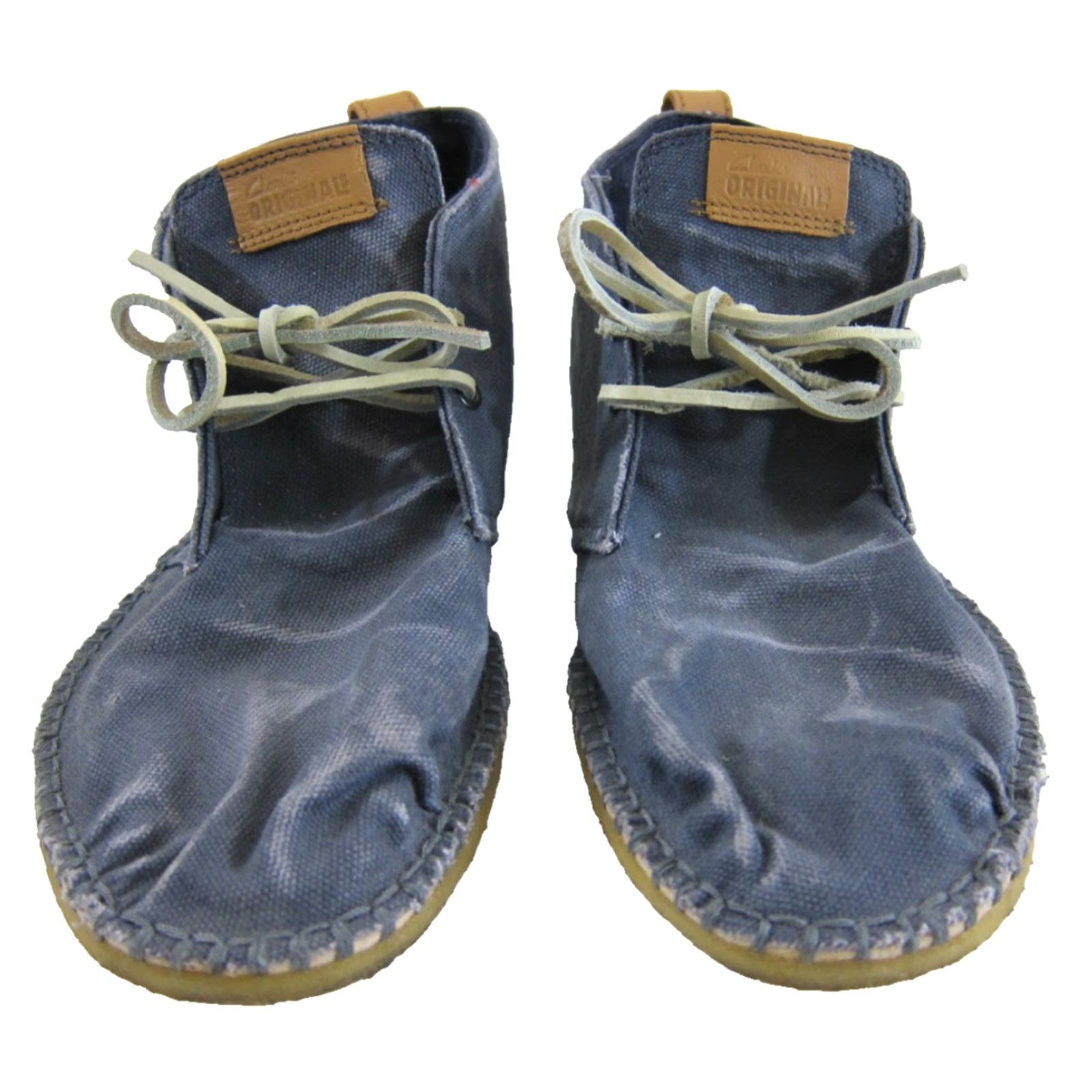 Clarks Clarks Originals Blue Cotton Oiled Canvas Lace Up Chukka Desert Ankle Boot 10 Size US 10 / EU 43 - 4 Thumbnail