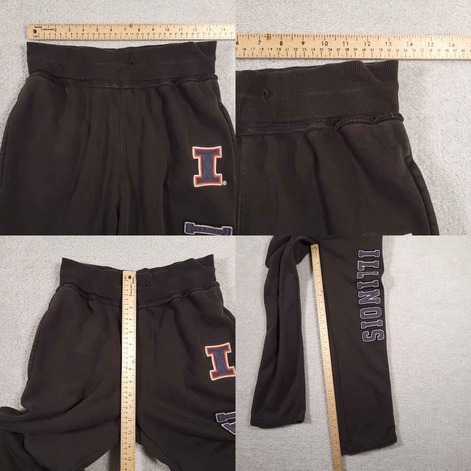 Vintage Colosseum Sweatpants Unisex Adults Small Illinois Fighting Illini Gray Pockets Logo Sweatpants Size US 29 - 8 Thumbnail