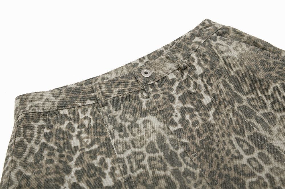 Vintage Retro men's street loose wide-leg leopard print trousers Size US 32 / EU 48 - 3 Thumbnail