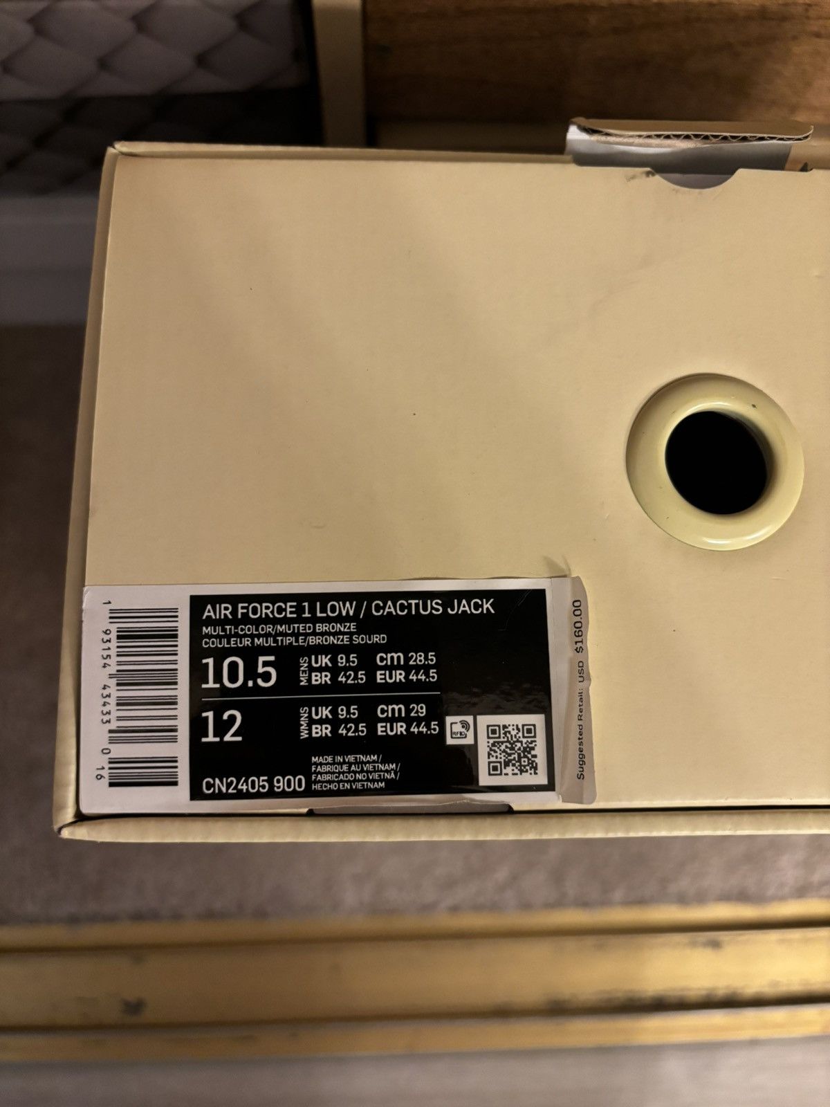 Nike × Travis Scott Travis Scott Cactus Jack Air Force 1 Size US 10.5 / EU 43-44 - 3 Thumbnail