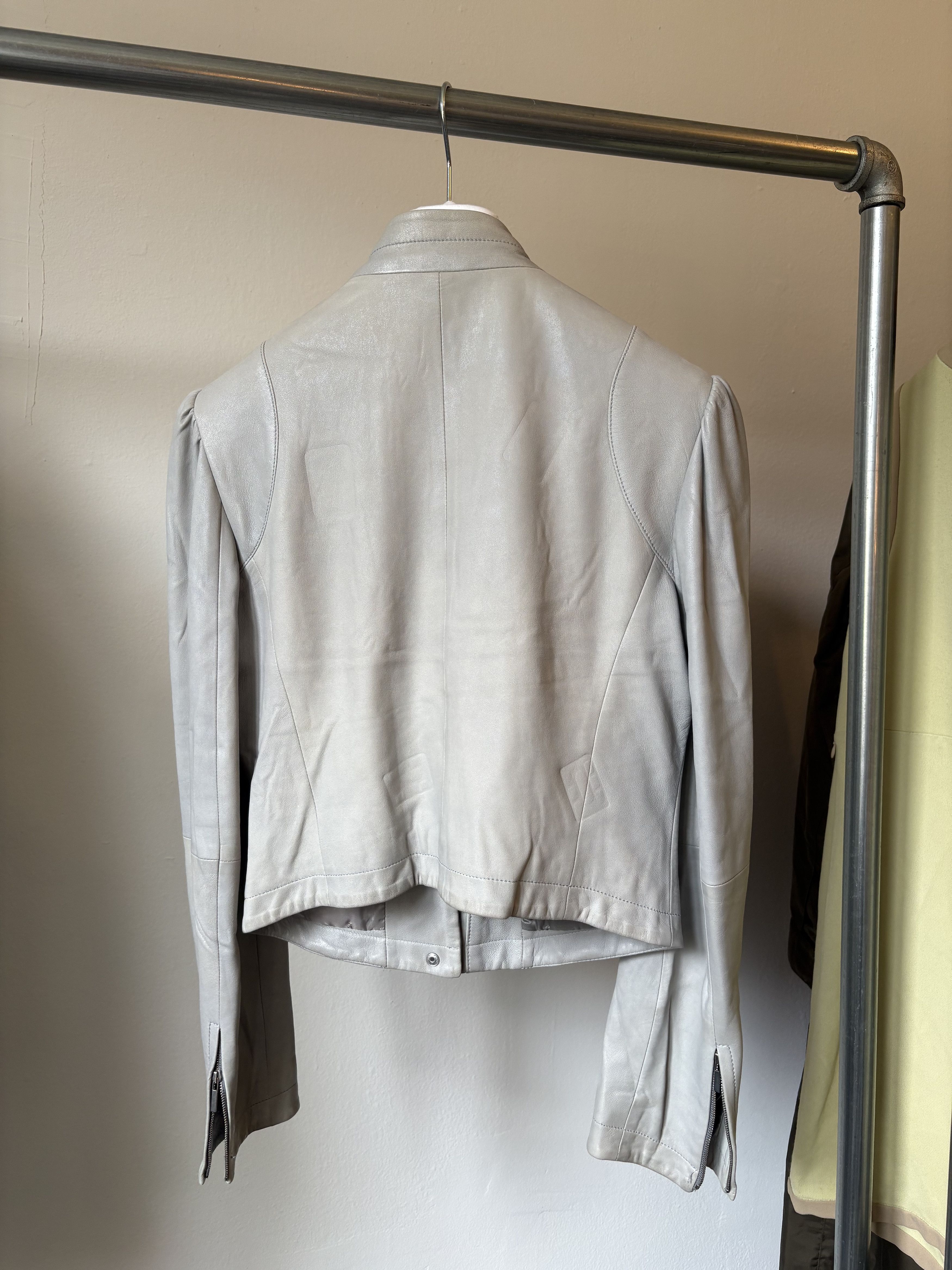 Sportmax Light Blue Sportmax Leather Jacket Size M / US 6-8 / IT 42-44 - 3 Thumbnail