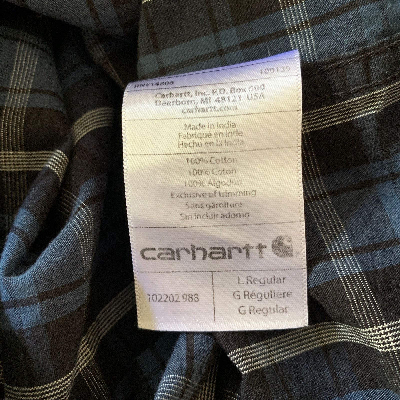 Carhartt Carhartt Casual Shirt 100% Cotton Relaxed Fit Mens Large Size US L / EU 52-54 / 3 - 9 Thumbnail