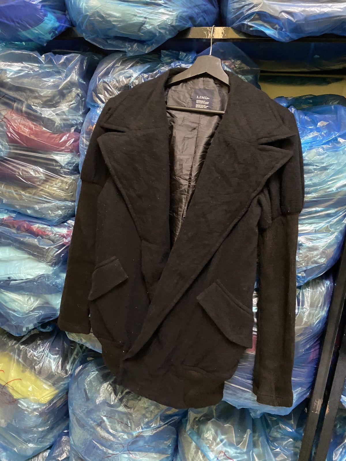 Yohji Yamamoto LIMI feu Japan Avant-Garde Draped Wool Jacket Made In Japan Size US S / EU 44-46 / 1 - 4 Thumbnail