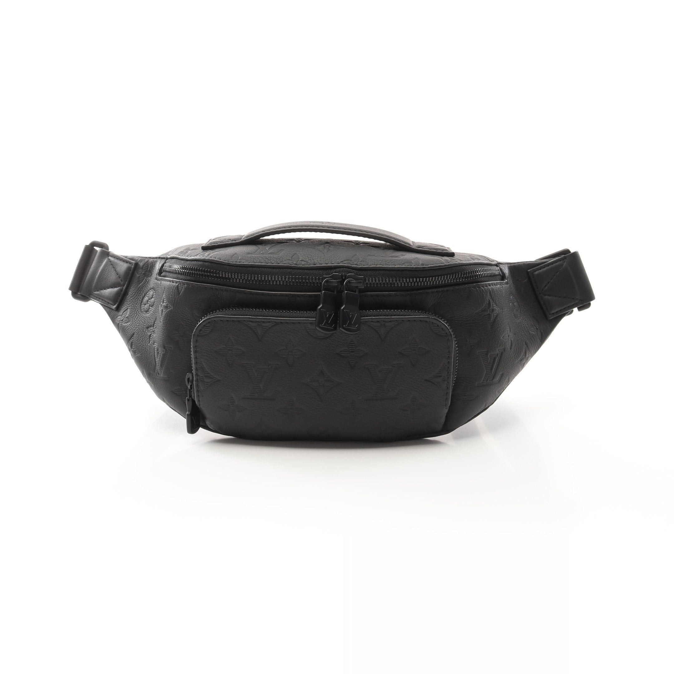 Louis Vuitton Louis Vuitton Rush Bum Bag Monogram Shadow Body Waist Leather Black Size ONE SIZE - 1 Thumbnail