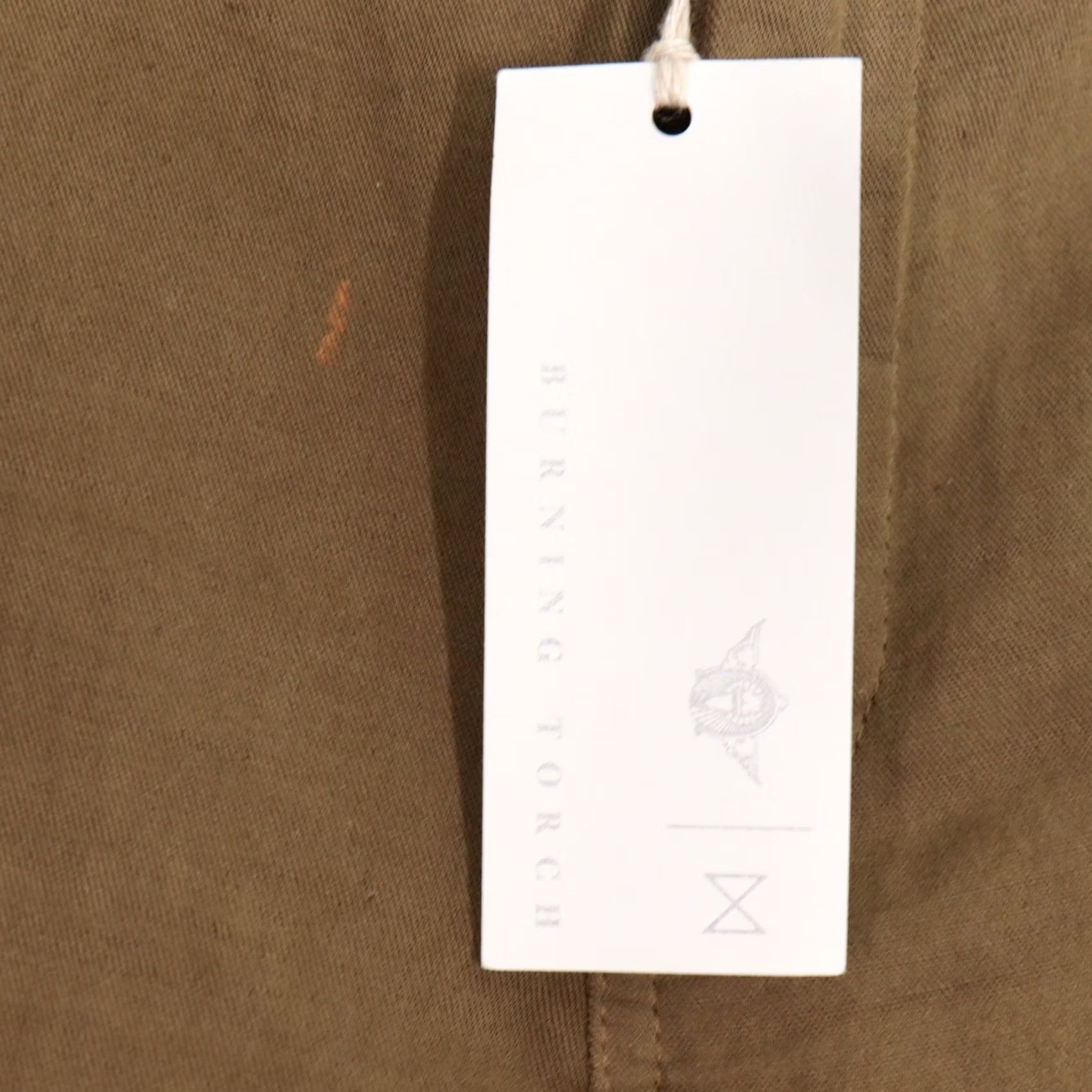 Vintage Burning Torch Cargo Pants Womens Size S Olive Brown Twill Cotton Linen Adjustable Hem Pockets Drawstring Casual 31 Inseam Size 28" / US 6 / IT 42 - 5 Thumbnail