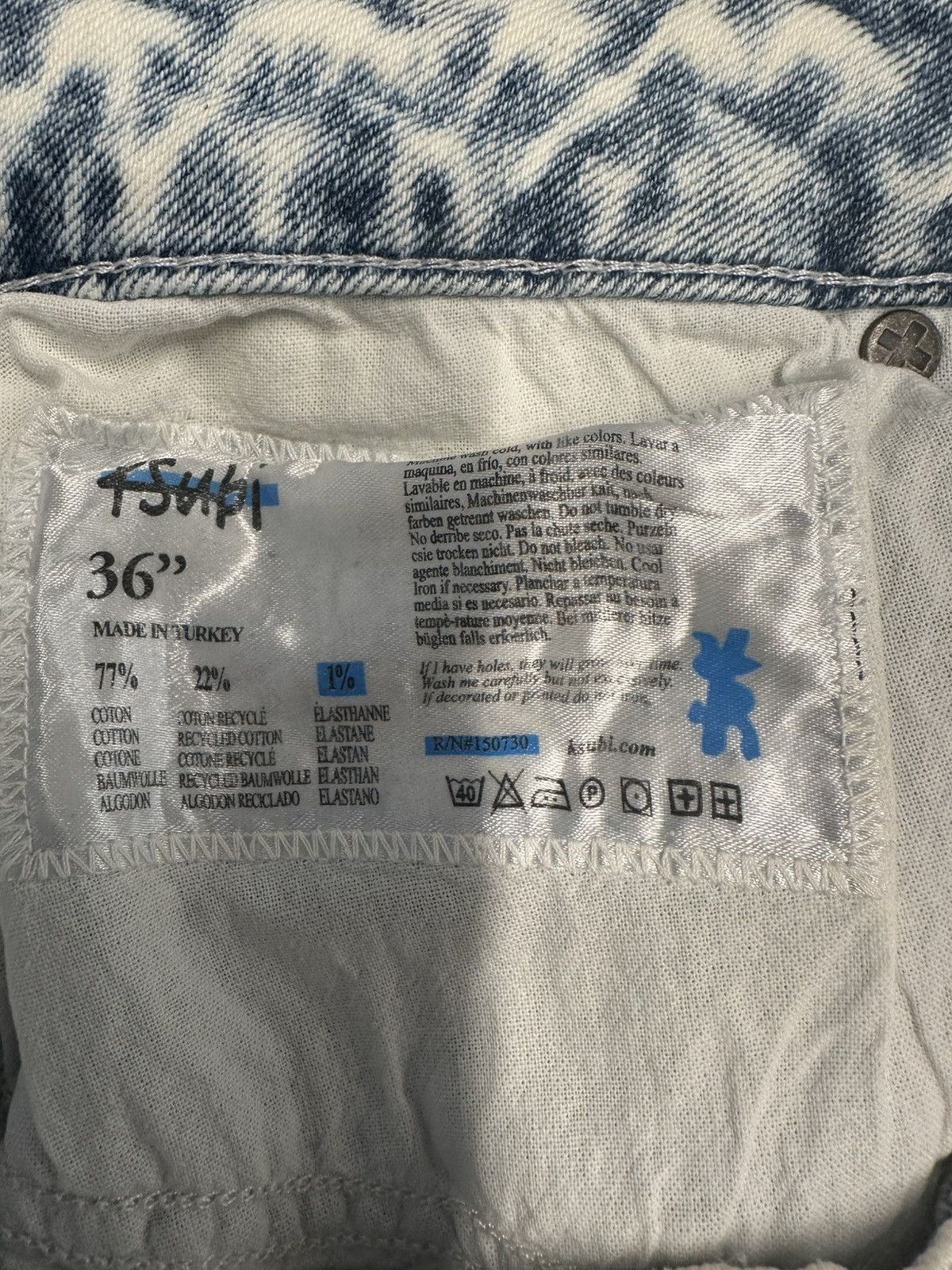 Ksubi Ksubi Plain Acid Washed Blue Denim Jeans Size 36 Size US 36 / EU 52 - 4 Thumbnail