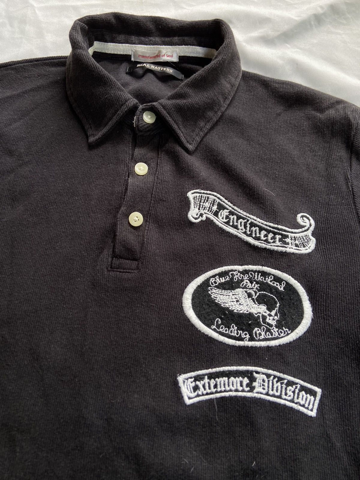 Beauty Beast REAL MASTER SKULL BLUE FIRE MACHINES POLO SHIRT Size US M / EU 48-50 / 2 - 5 Thumbnail