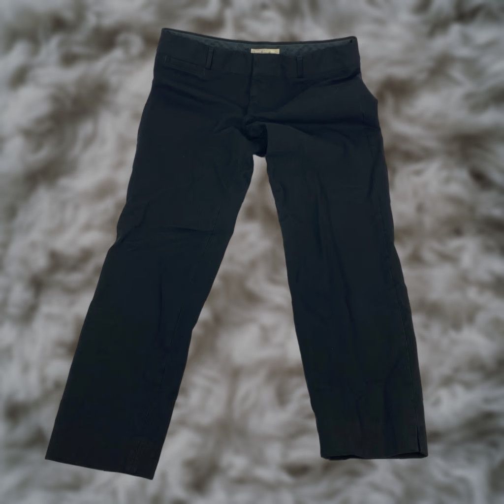 Banana Republic Banana Republic Sloan Fit Work Pants Women Size 8 Black Low Rise Ankle Slit Size 30" / US 8 / IT 44 - 1 Thumbnail