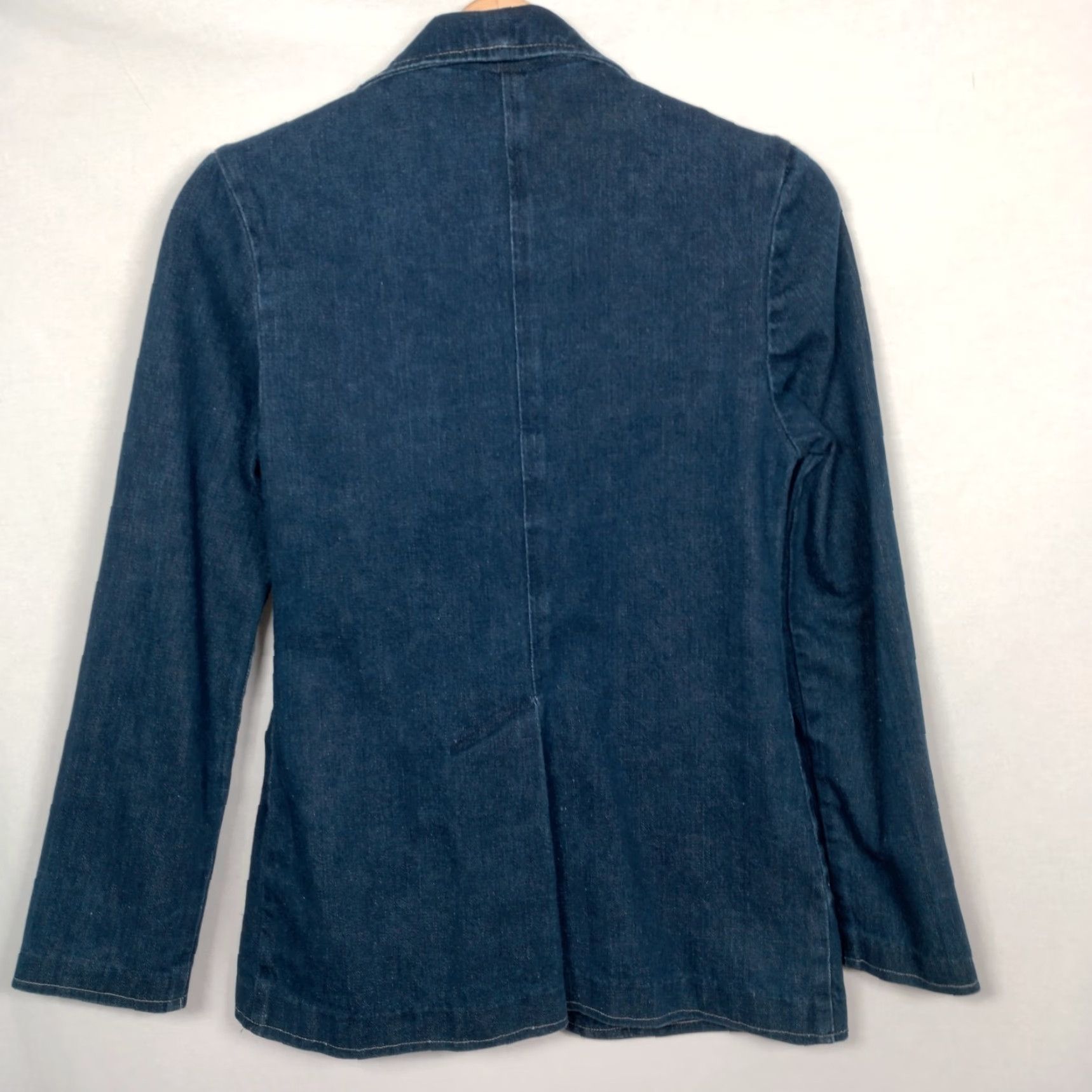 Wrangler VINTAGE Wrangler Blazer Denim Jacket Women Short 7 Blue Indigo Western Office Wear Jean Blazer Fall/Winter Women Size 28" / US 6 / IT 42 - 2 Thumbnail