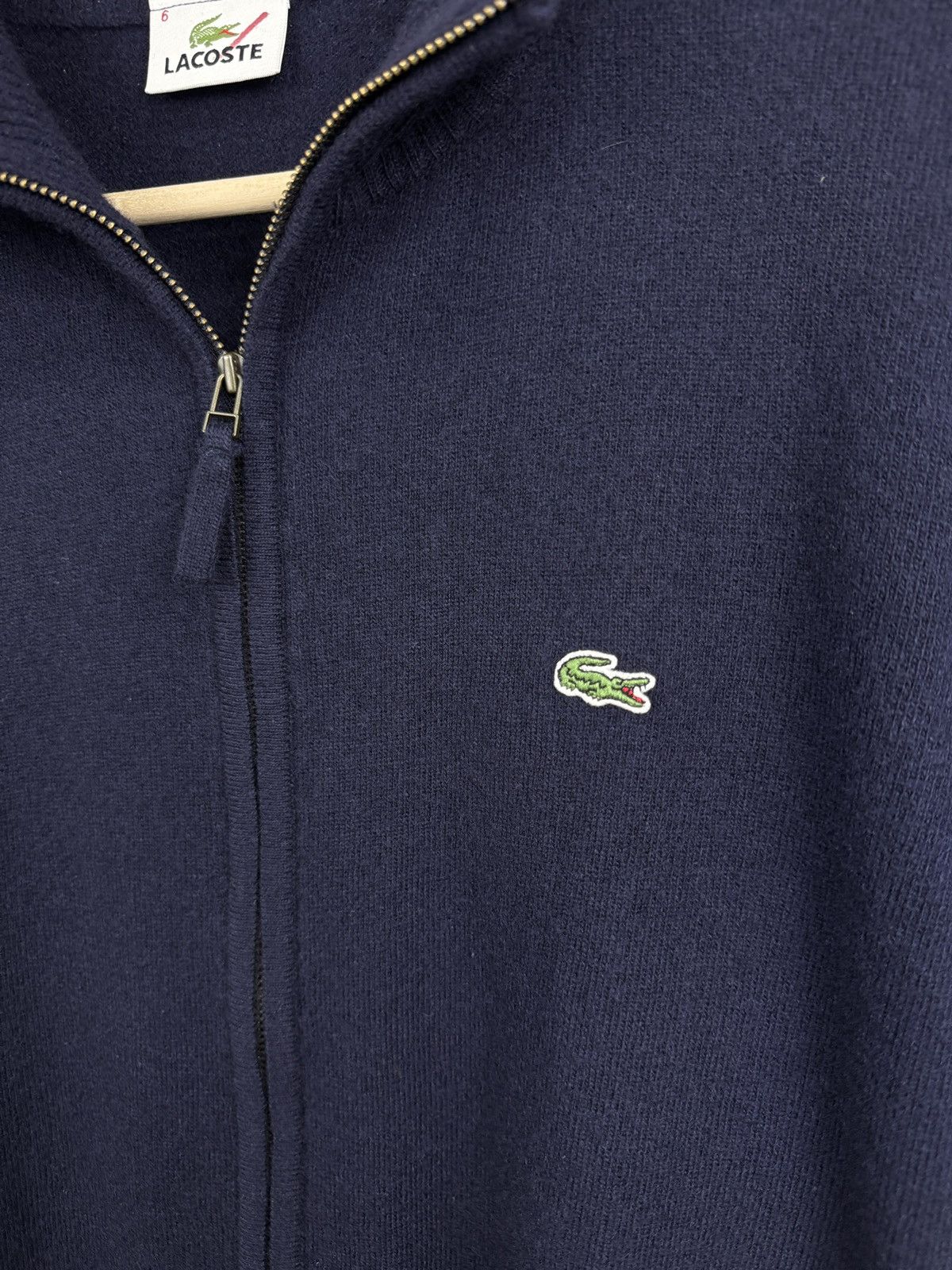 Lacoste 🇫🇷 Vintage 90s Lacoste Wool Sweater Made in France Woolmark Size US XL / EU 56 / 4 - 4 Thumbnail