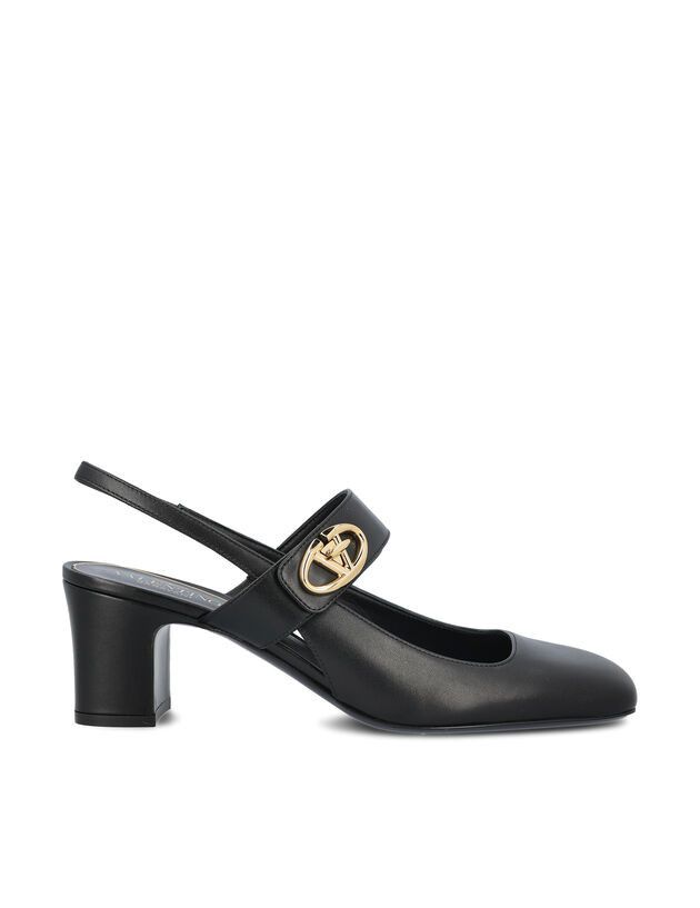 Valentino o1s22i1n0924 Slingback Vlogo Locker Pumps in Black Size US 8 / IT 38 - 1 Thumbnail