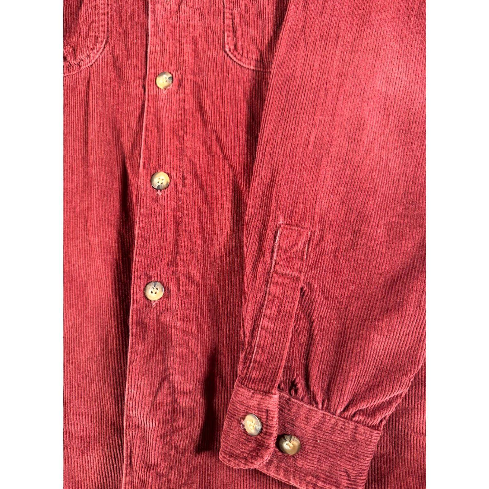 Izod VINTAGE IZOD Heavy Button Down Corduroy Shirt Mens XL Flannel Lined 90s Rustic Casual Casual Mens XL Red Corduroy Button Up Shirt Size US XL / EU 56 / 4 - 5 Thumbnail