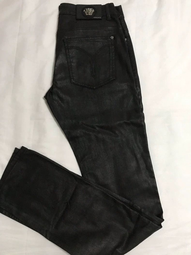 Versace Versace Black imitation leather jeans Size 30" / US 8 / IT 44 - 5 Thumbnail
