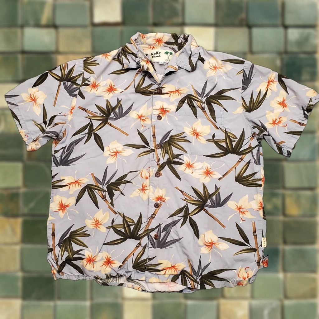 Vintage Koko Island Shirt Mens Large Blue Floral Hawaiian Short Sleeve Island Aesthetic Size US L / EU 52-54 / 3 - 1 Thumbnail